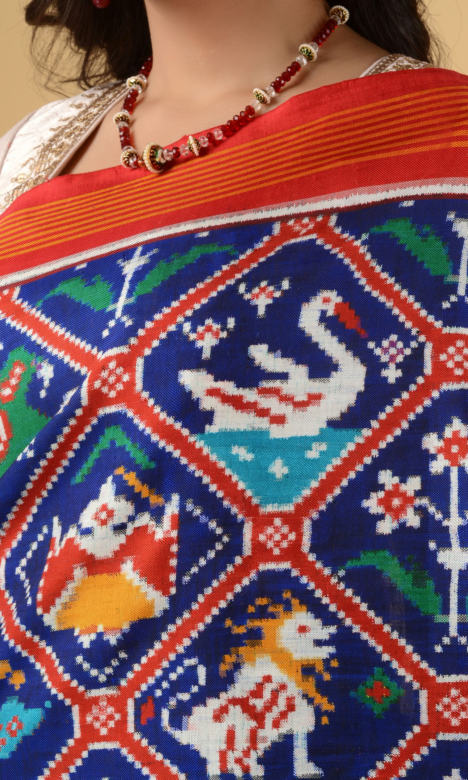 Double Ikat Patola Saree 9 Motifs