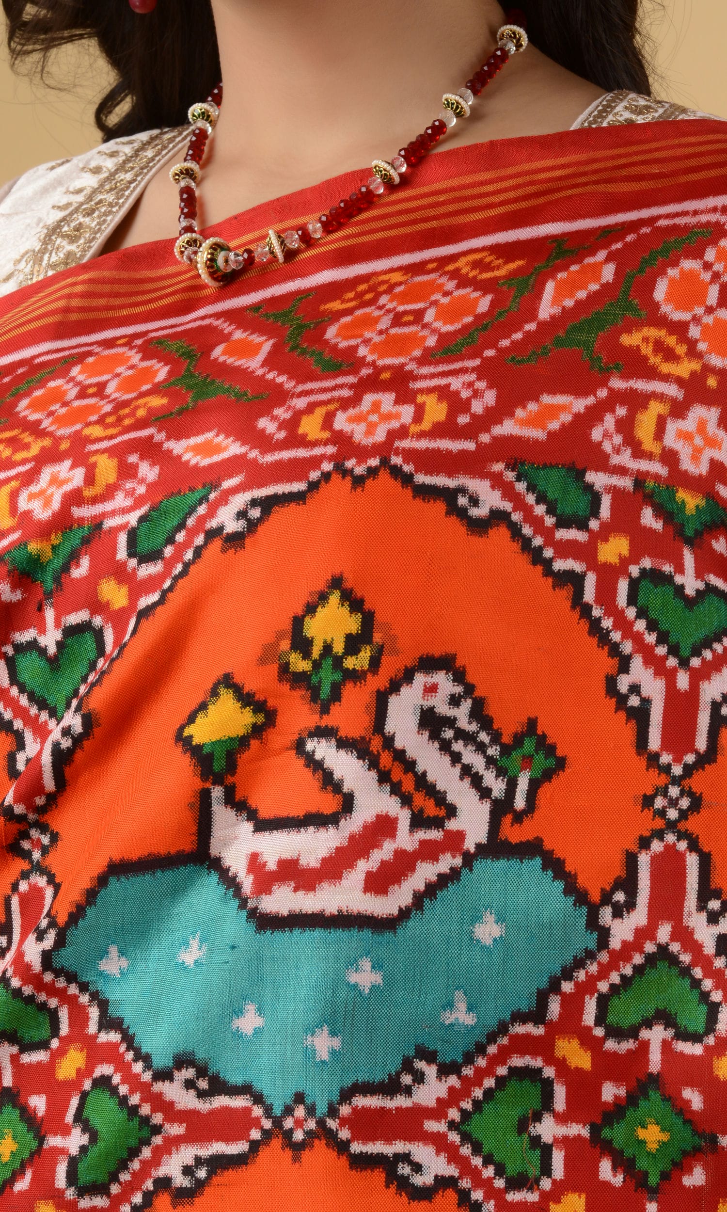 Double Ikat Patola Saree 6 Motifs