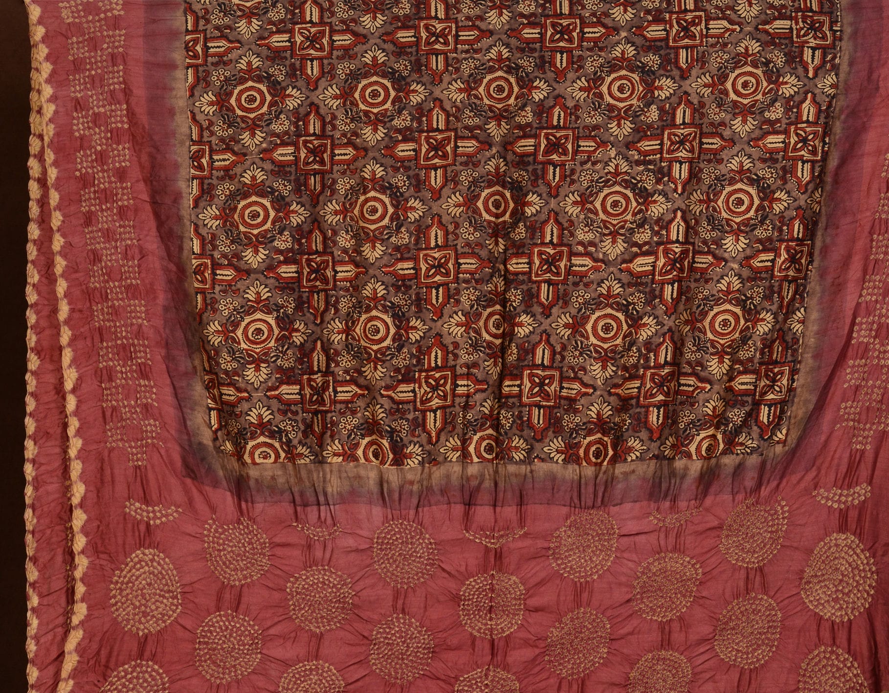 Ajrakh Bandhani Saree