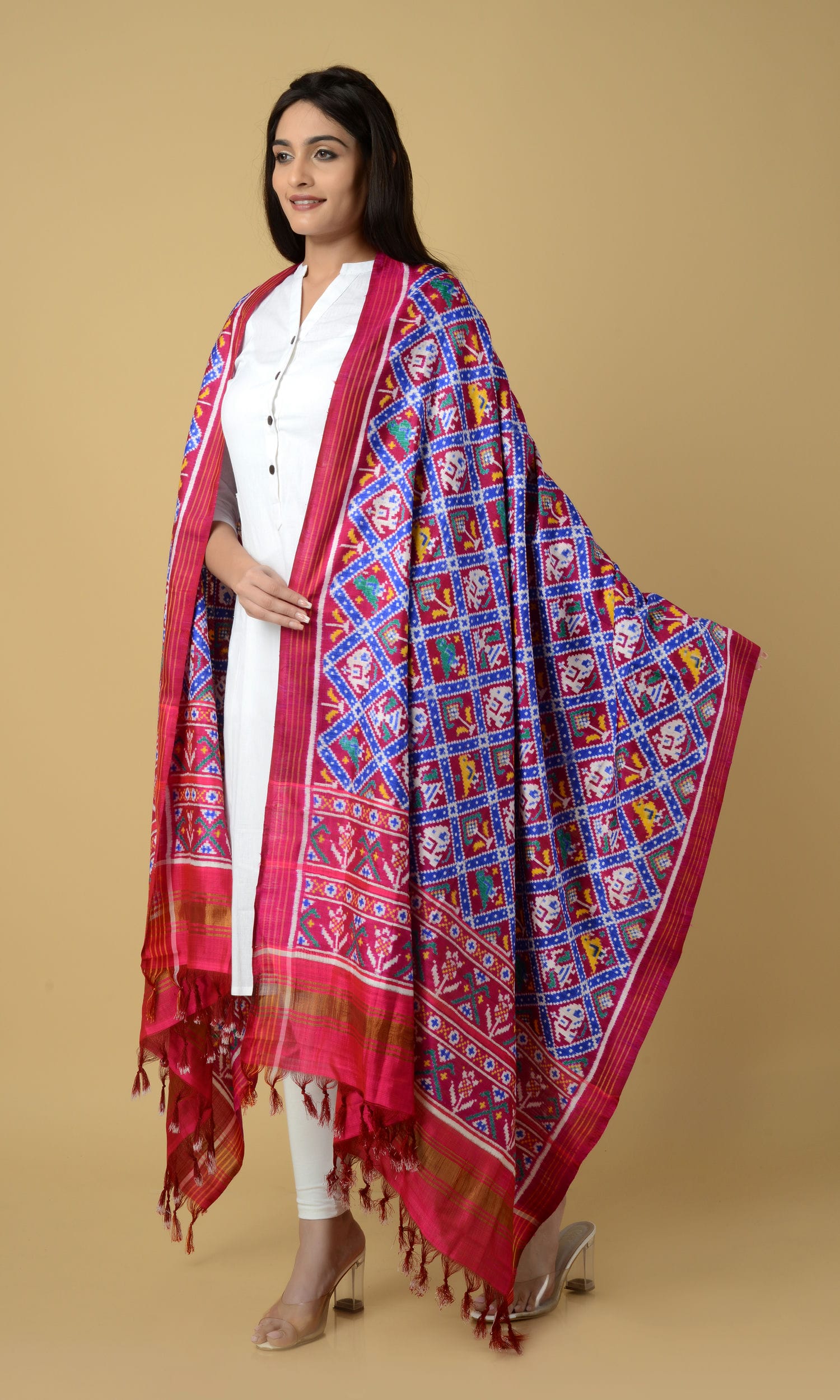 Double Ikat Patola Nari Kunj  Dupatta