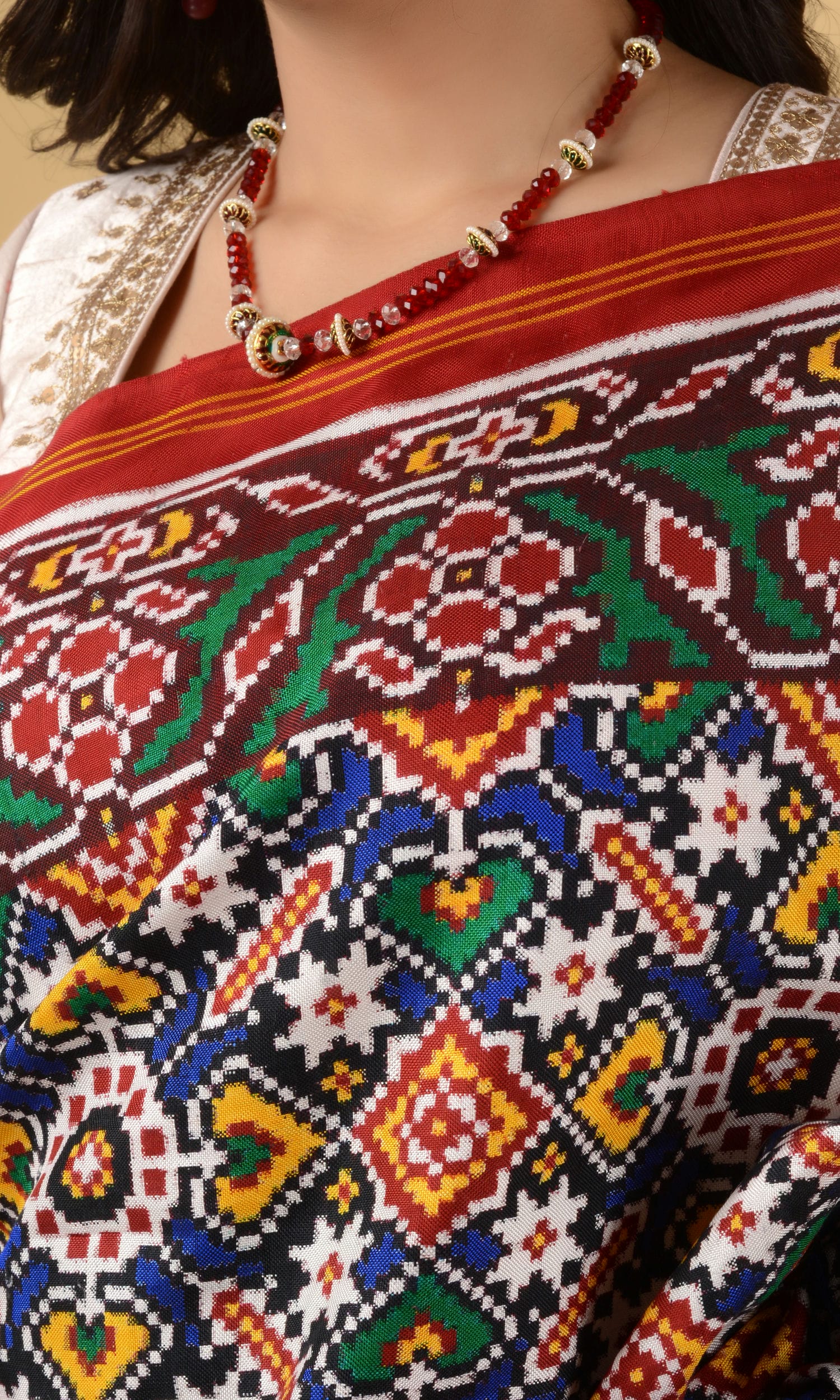 Double Ikat Patola Saree Manekchowk