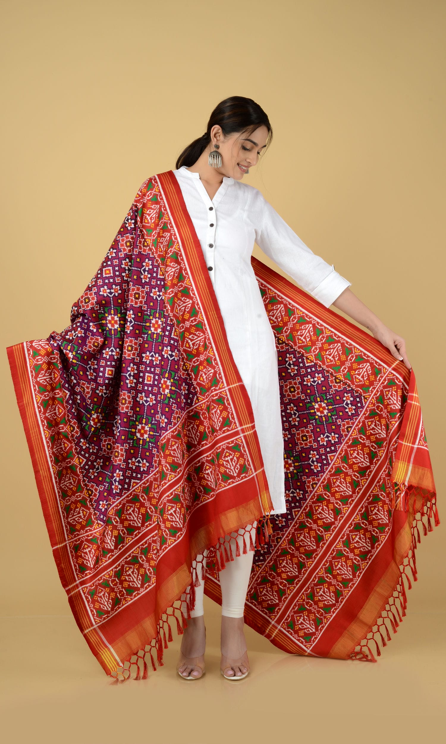 Double Ikat Patola Dupatta Nau Ratan