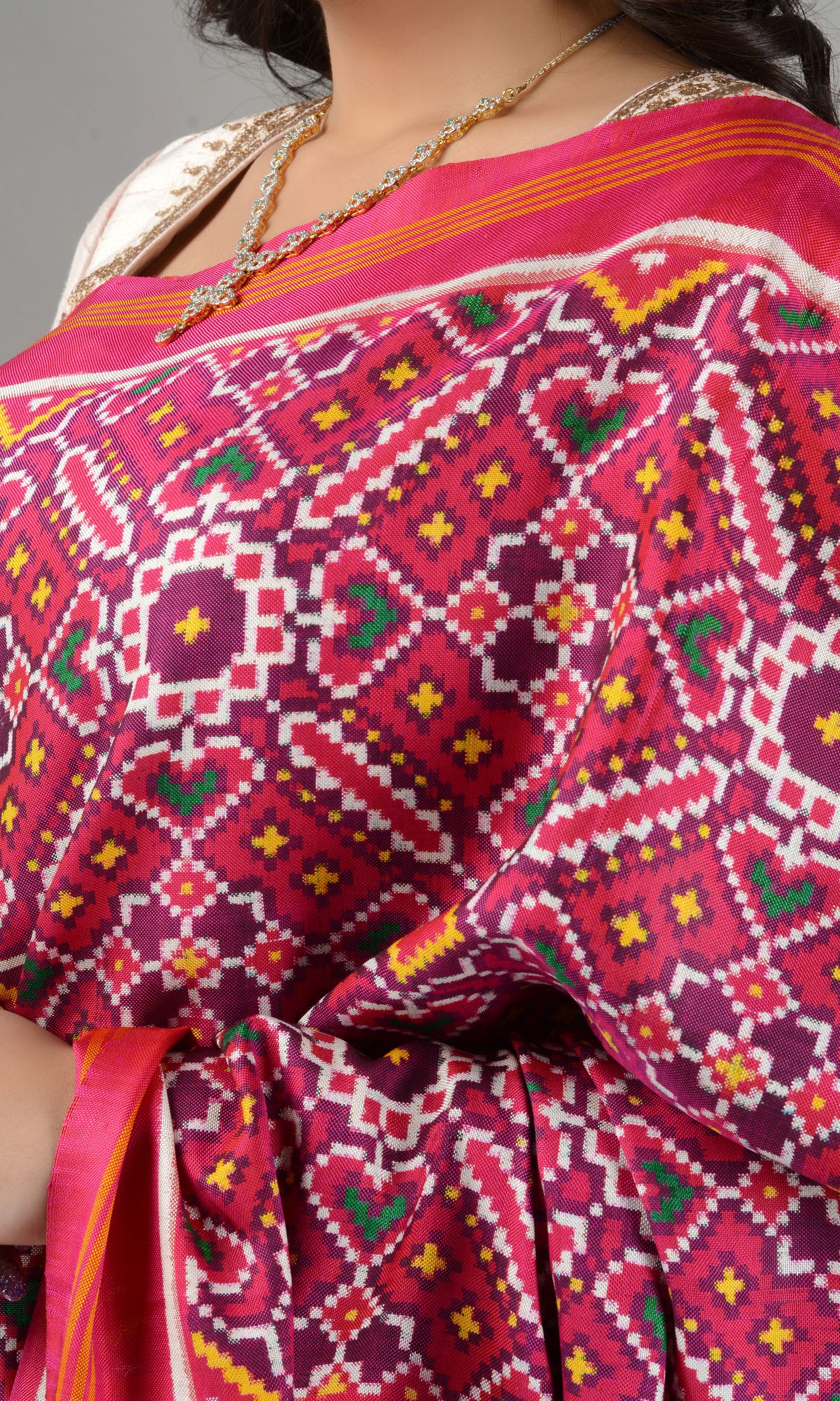 Double Ikat Patola Saree Manekchowk