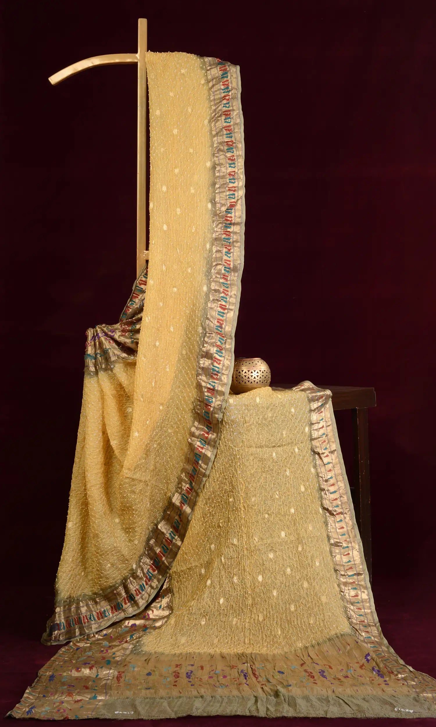 Kota Doriya Paithani Weave Bandhani Saree