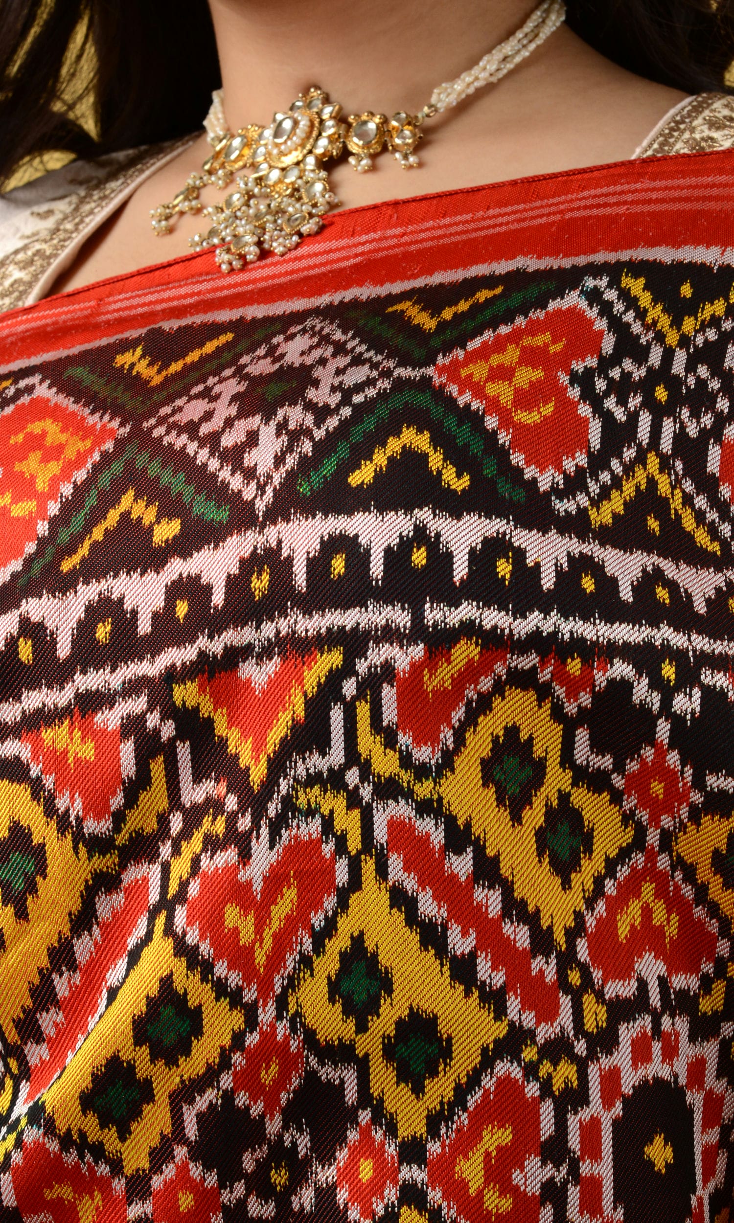 Twill Weave Patola Saree Manekchowk