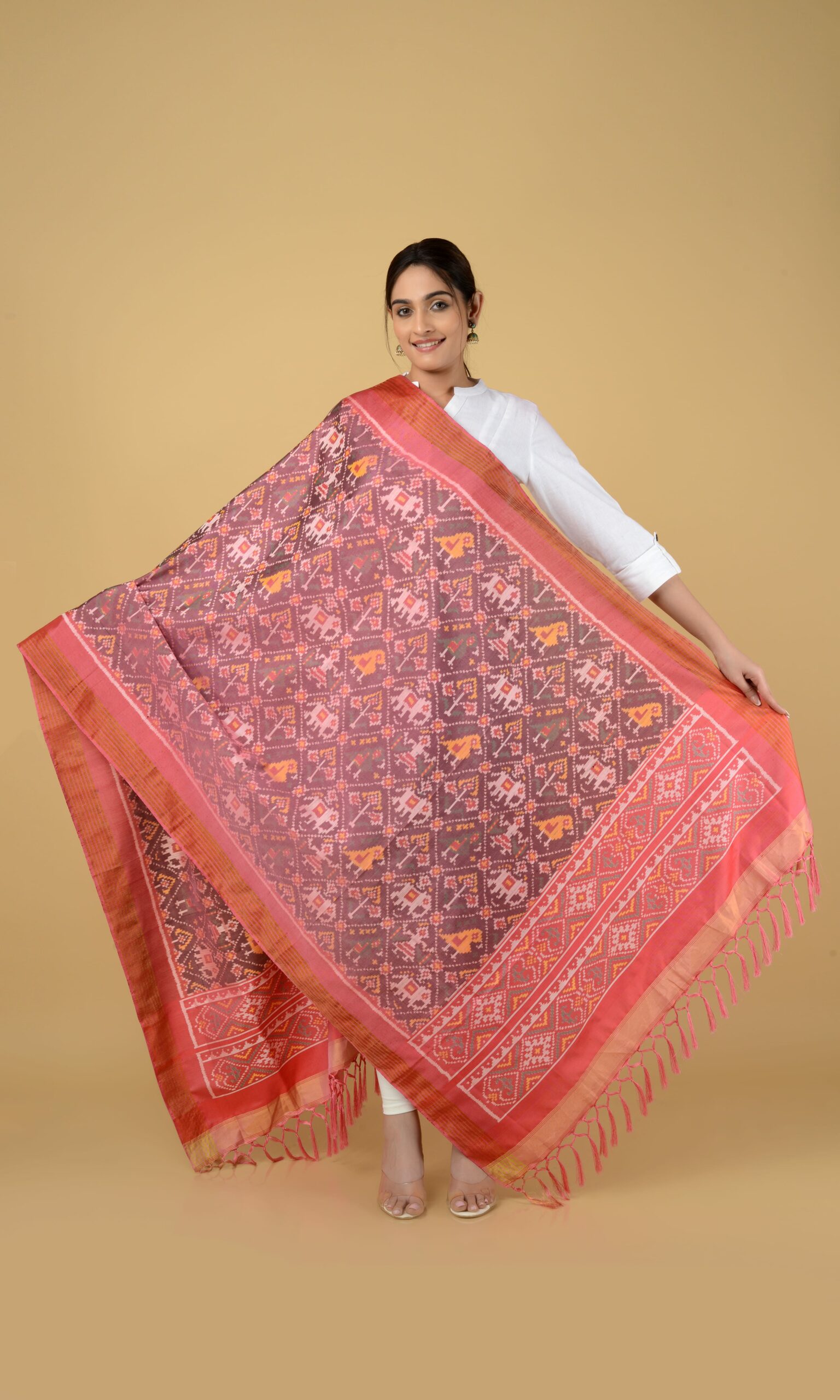 Single Ikat Patola Dupatta Nari Kunj