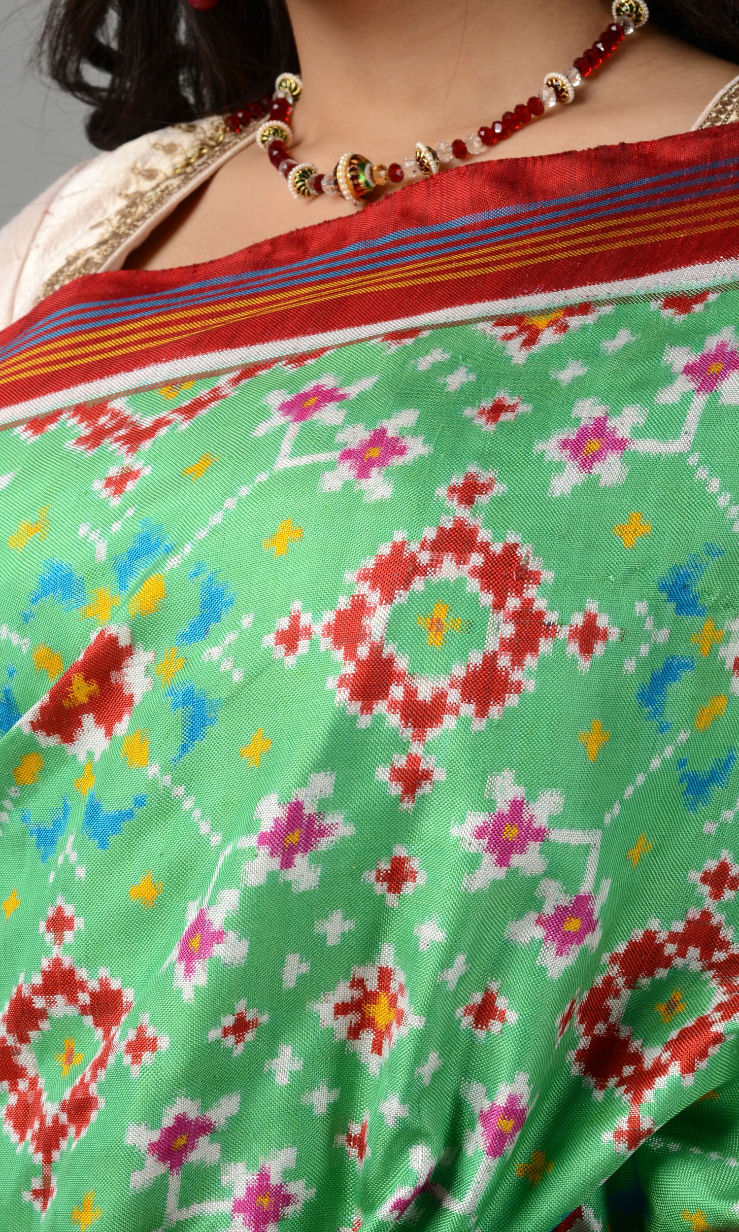Double Ikat Patola Saree Nau Ratan