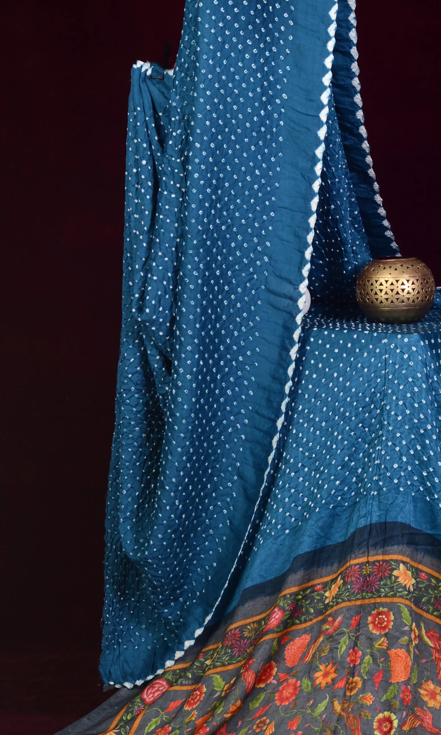 Pichhwai Bandhani Saree