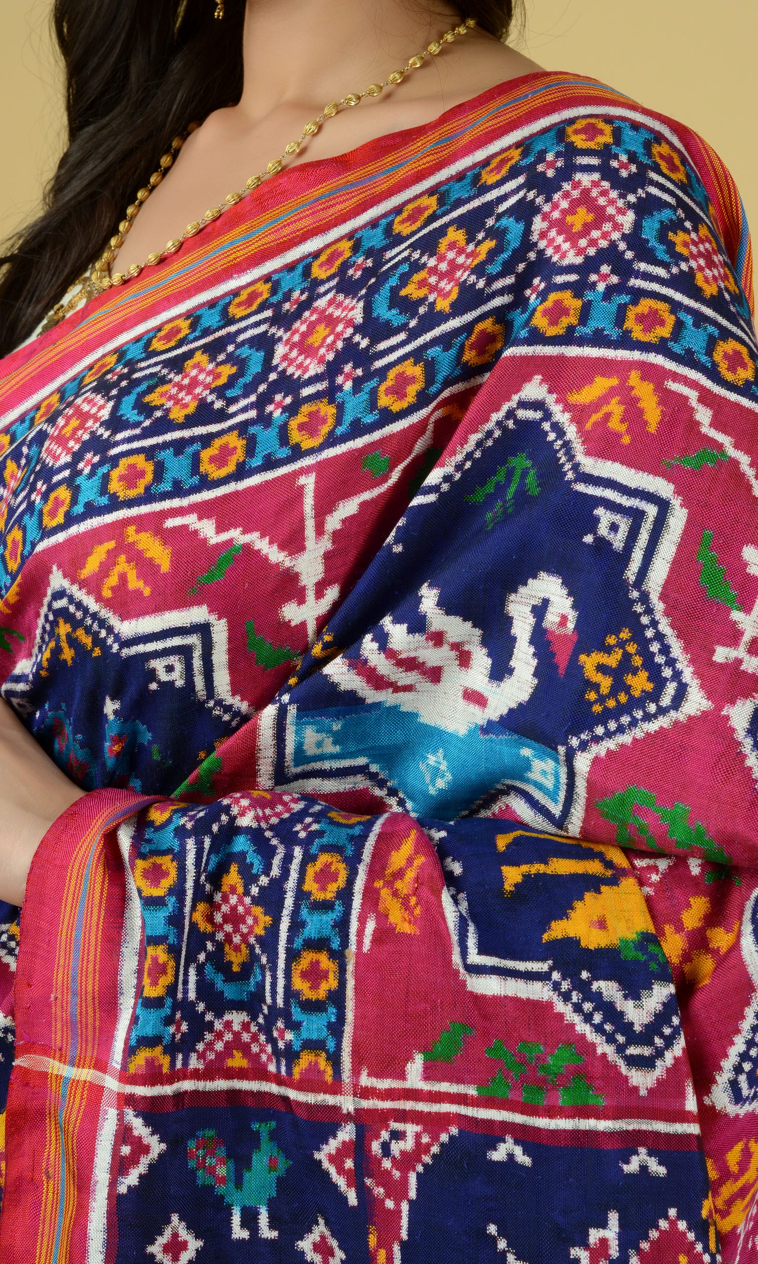 Double Ikat Patola Saree Multi Figure