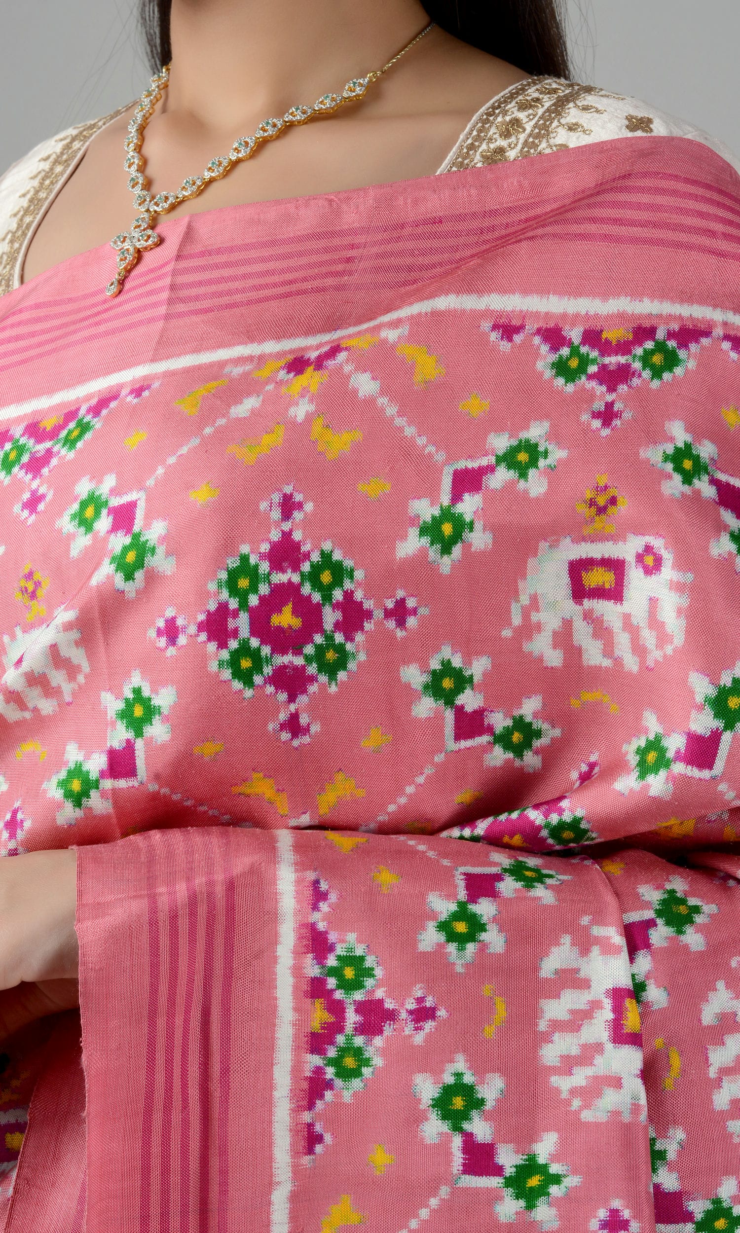 Double Ikat Patola Saree Nau Ratan