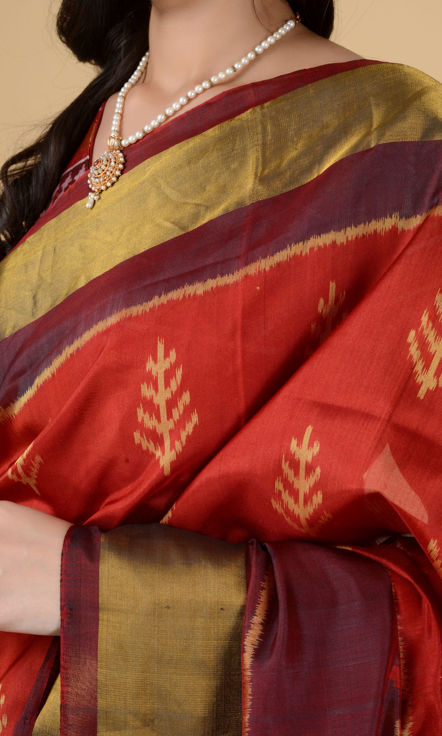 Rajkoti Patola Saree Flower Scut