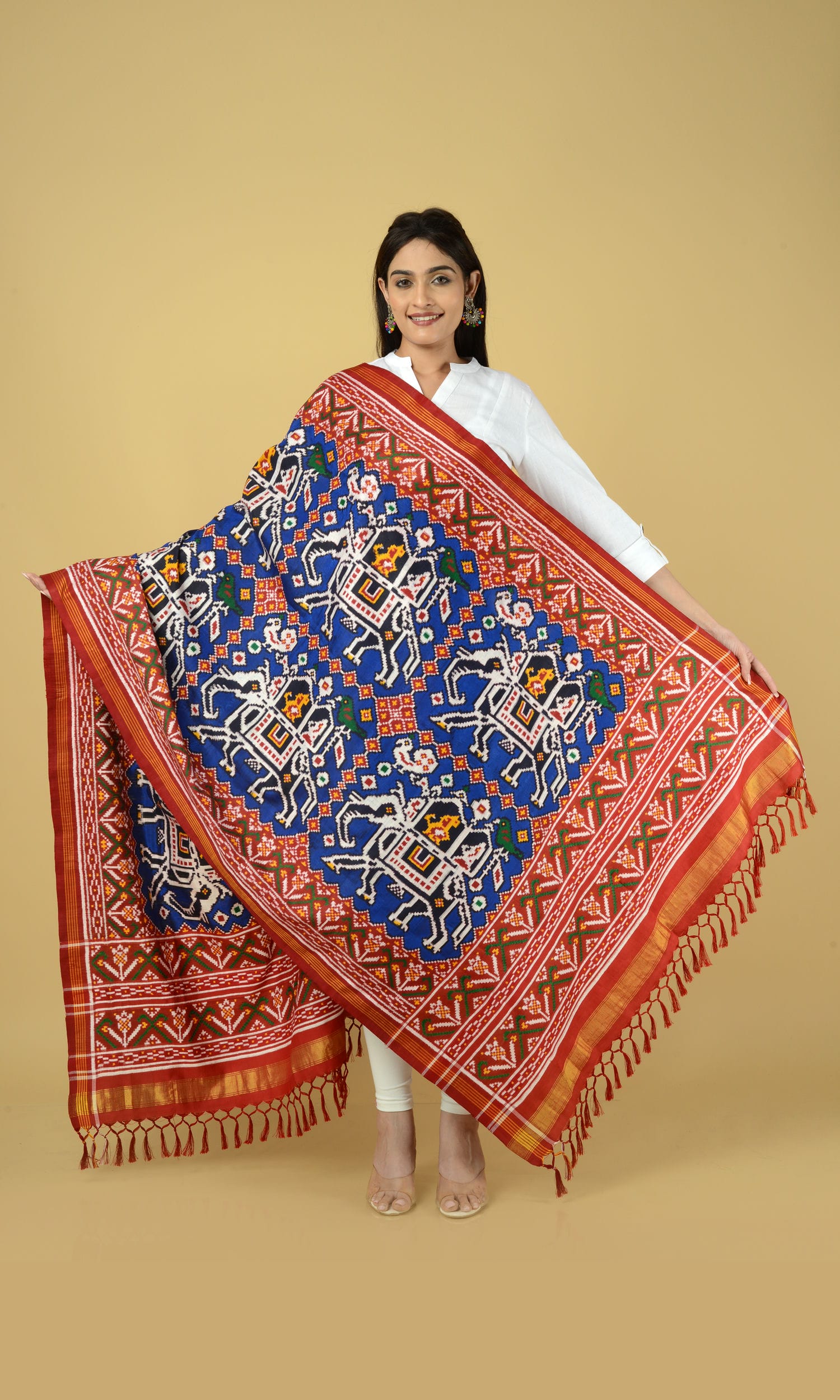 Double Ikat Patola Dupatta Hathi Savari