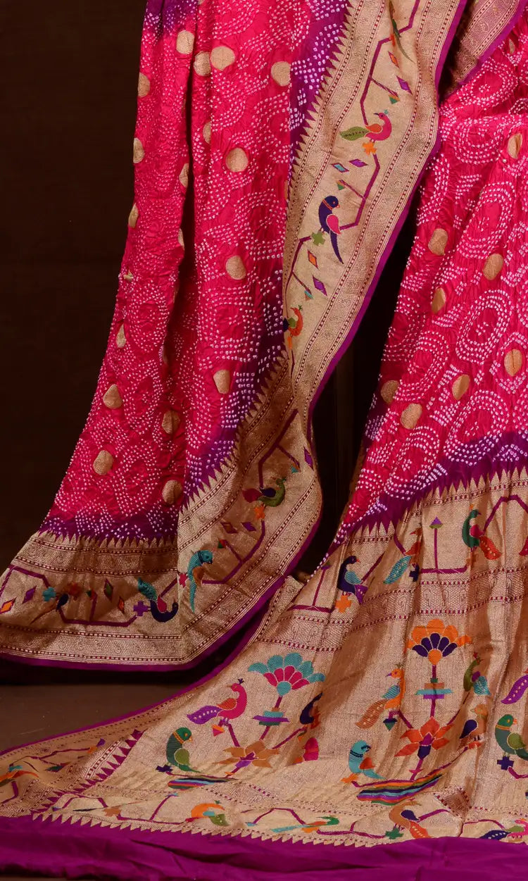 Paithani Bandhani Saree
