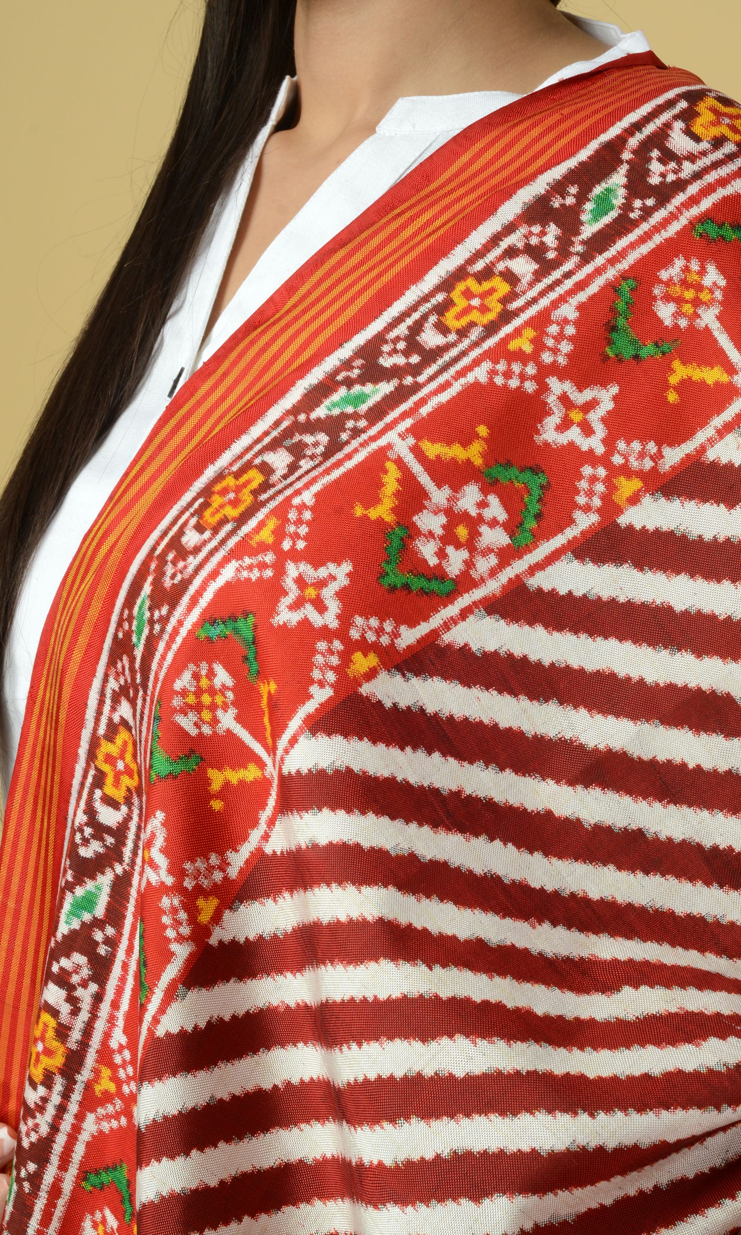 Double Ikat Patola Dupatta Laheriya