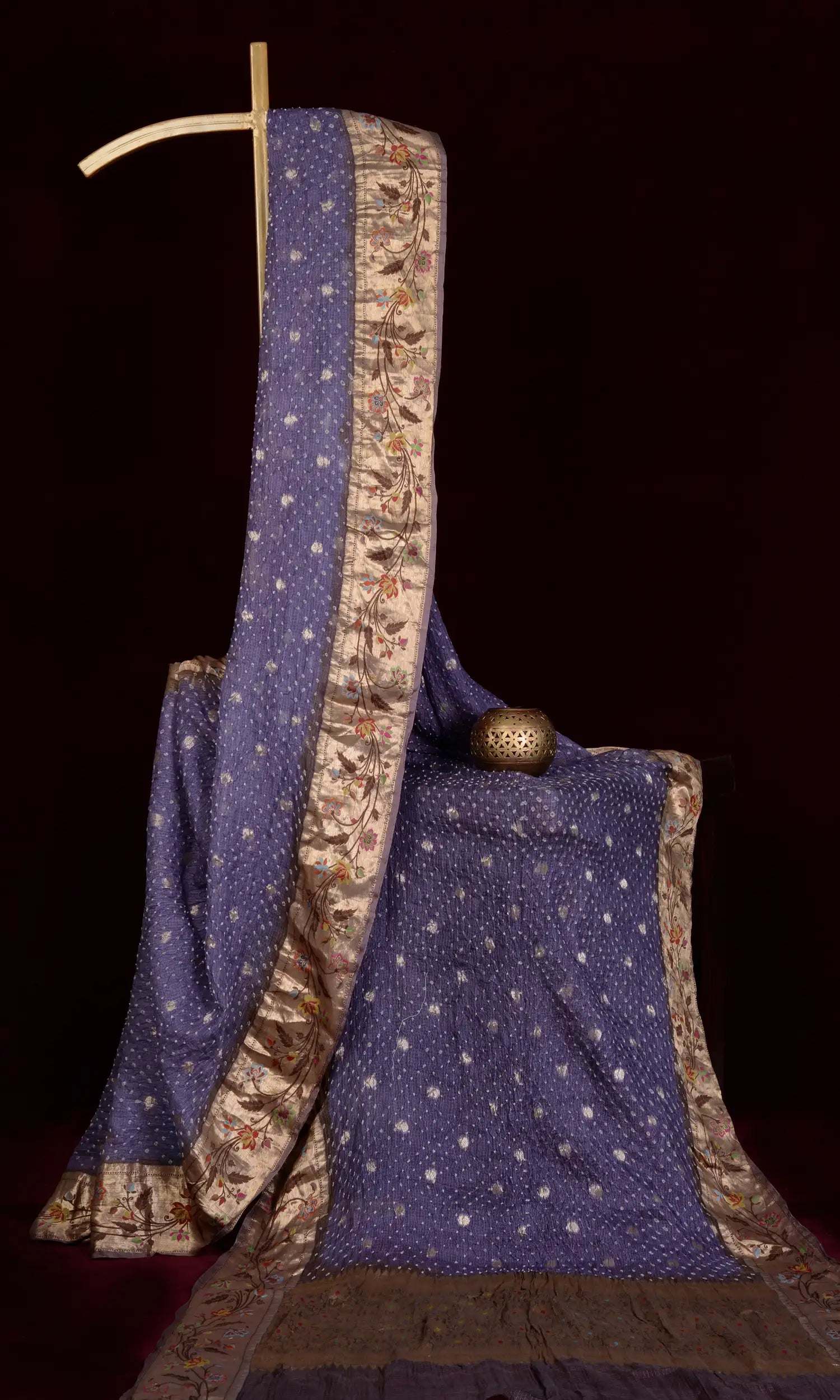 Kota Doriya Banarasi Weave Bandhani Saree