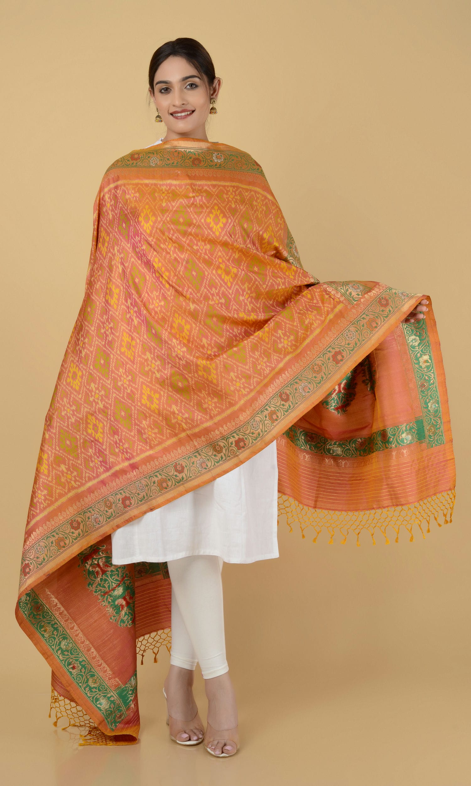 Banarasi Single Ikat Patola Dupatta Chanda