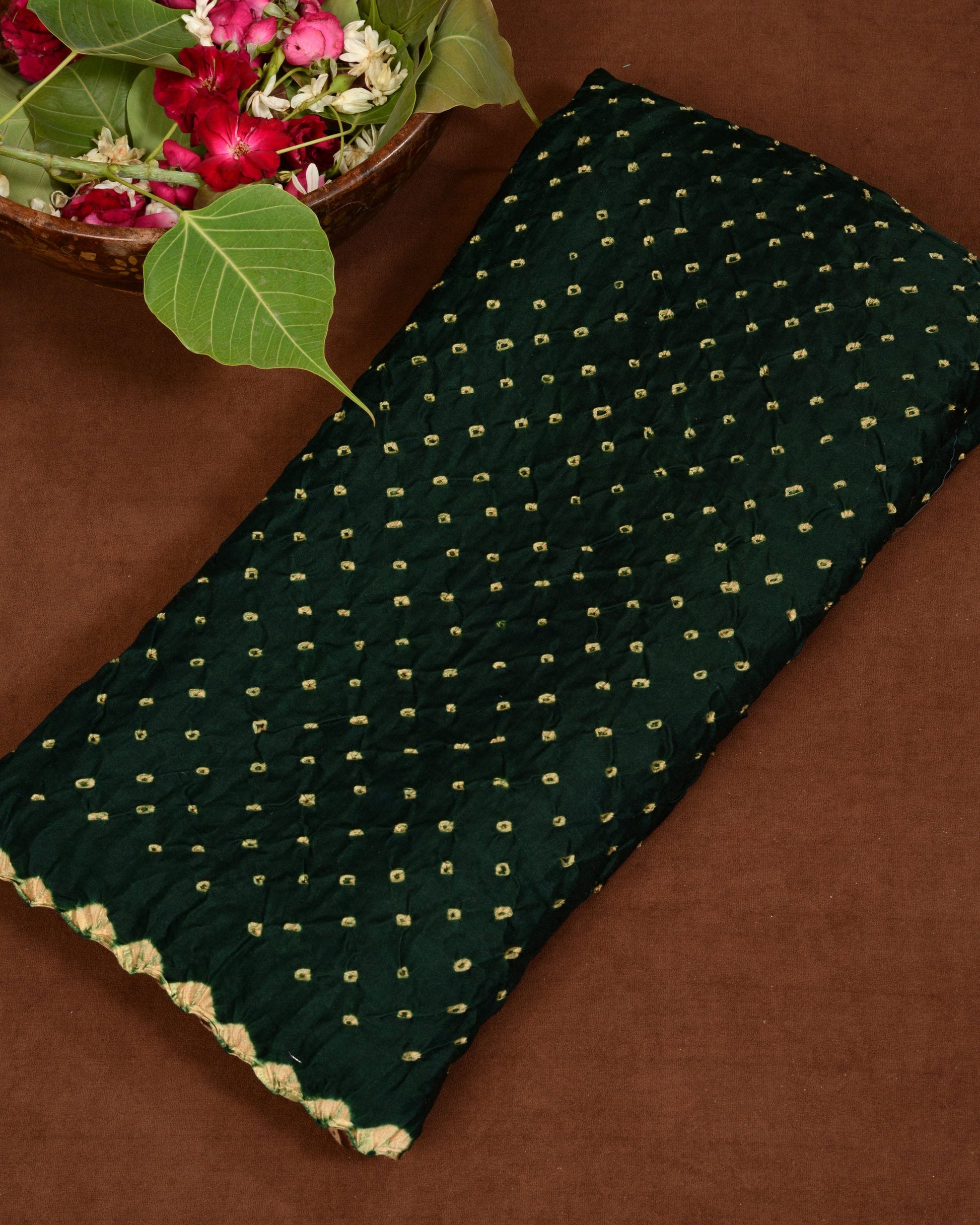 Ajrakh Bandhani Saree