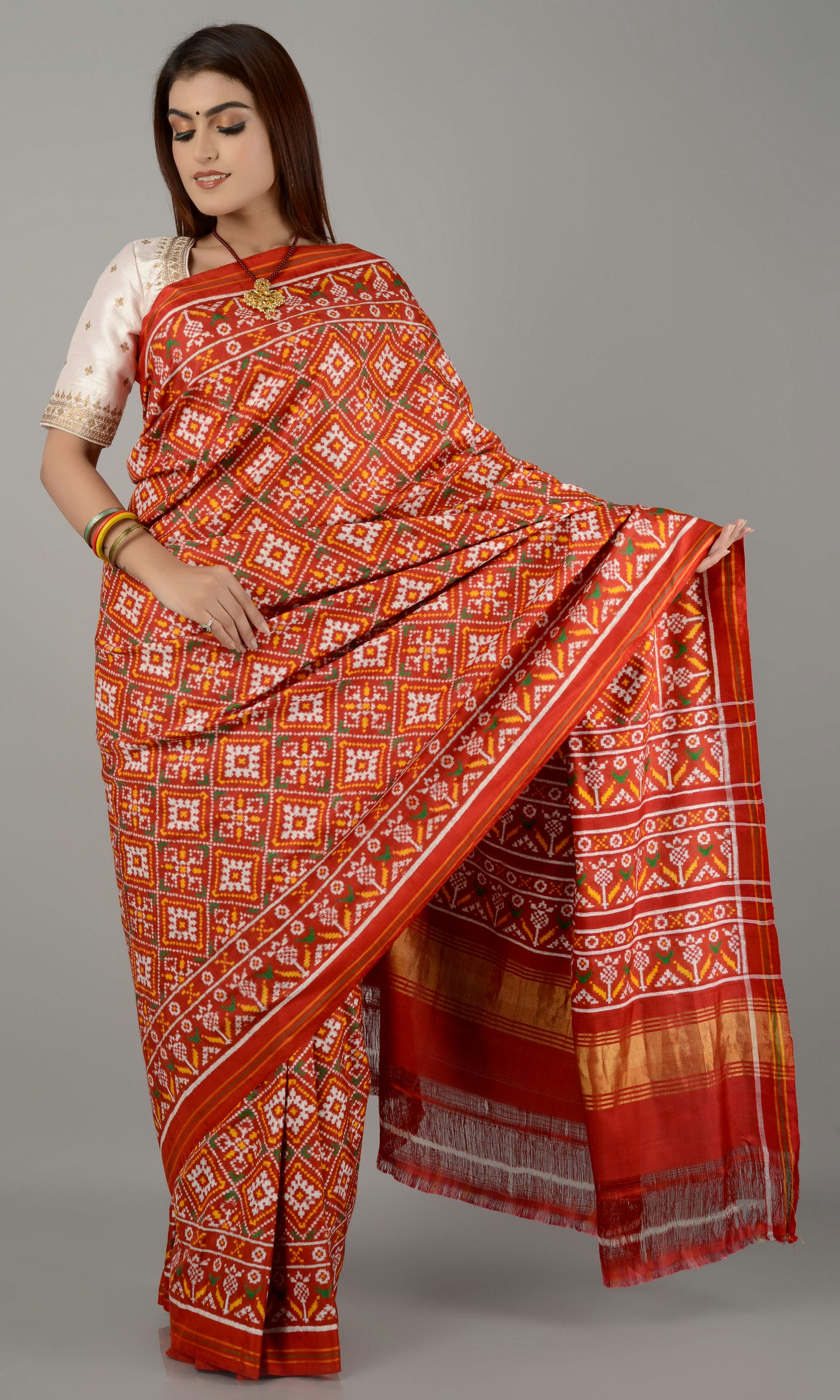 Double Ikat Patola Saree Chanda