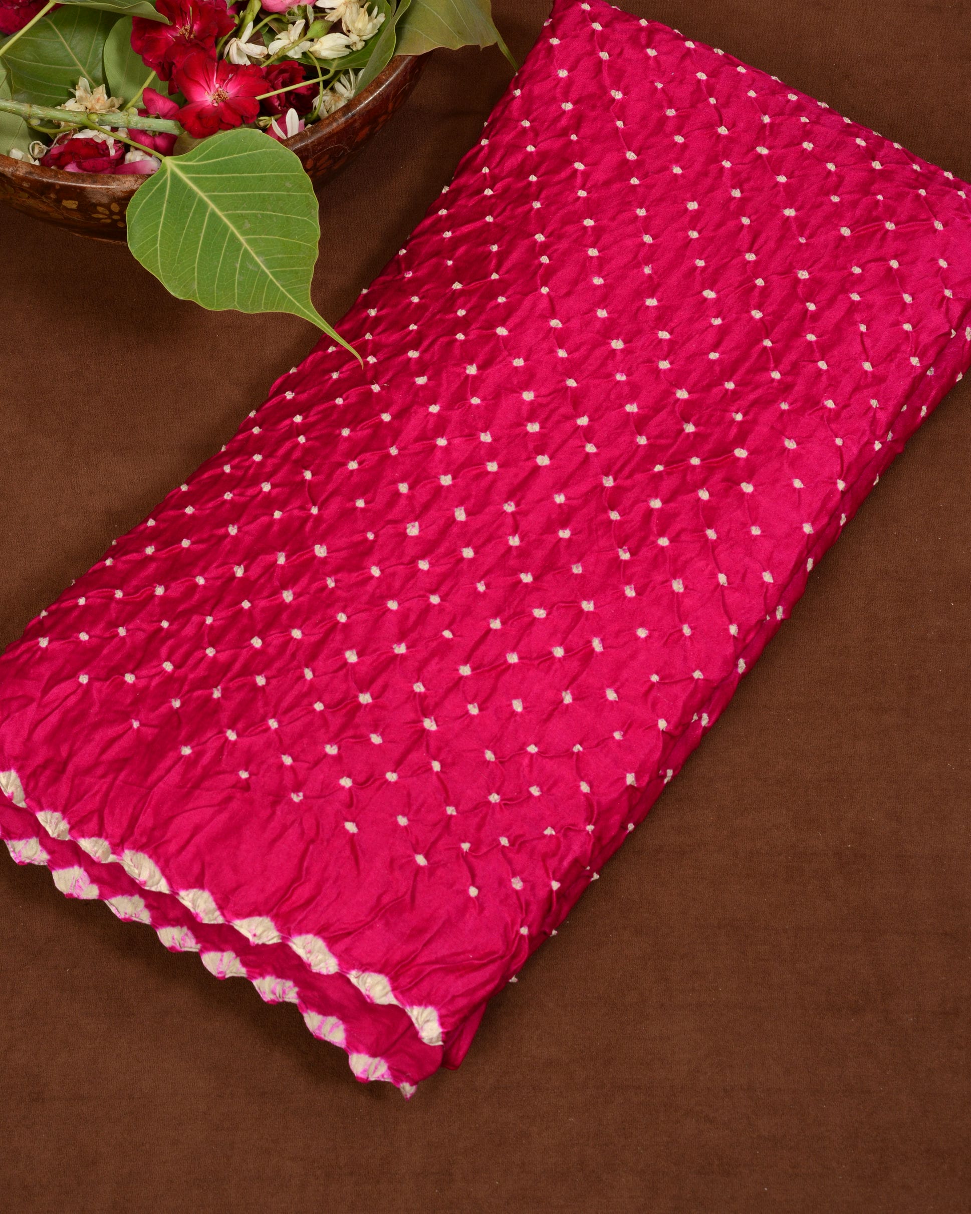 Ajrakh Bandhani Saree