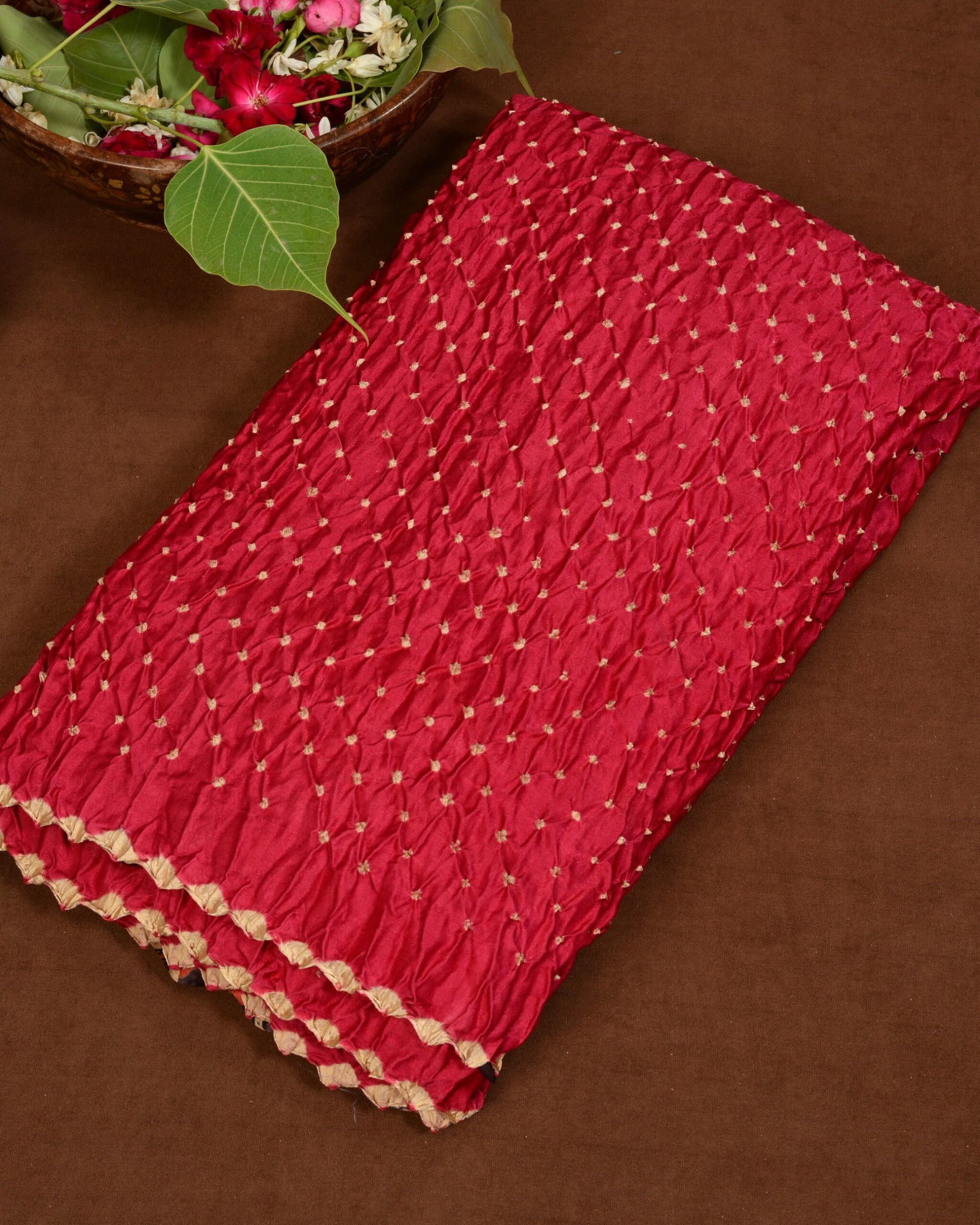 Ajrakh Bandhani Saree