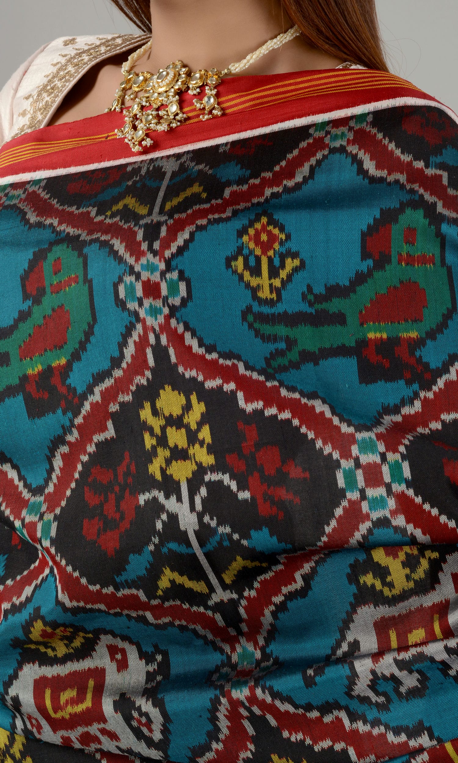 Single Ikat Patola Saree Multi Figure