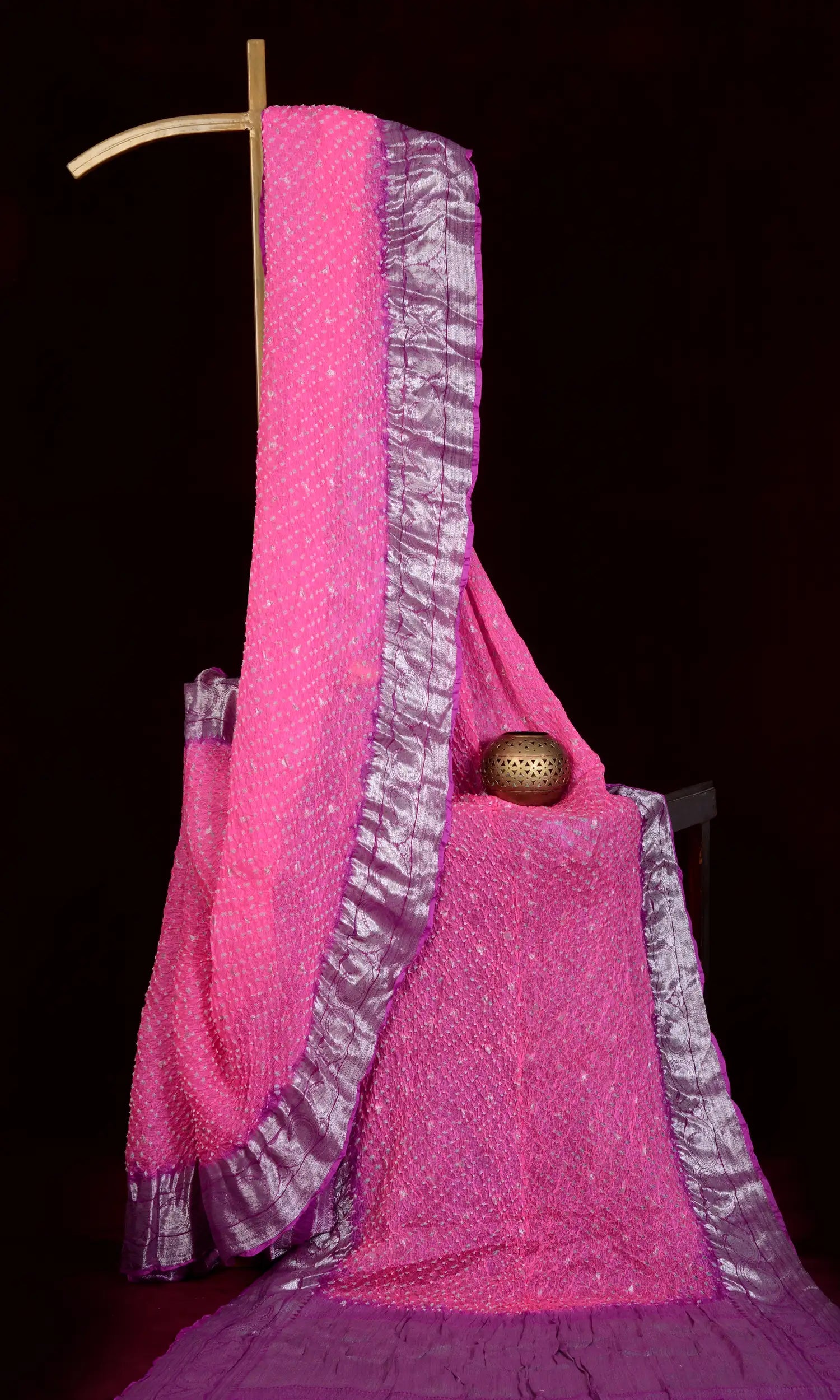 Kota Doriya Banarasi Weave Bandhani Saree