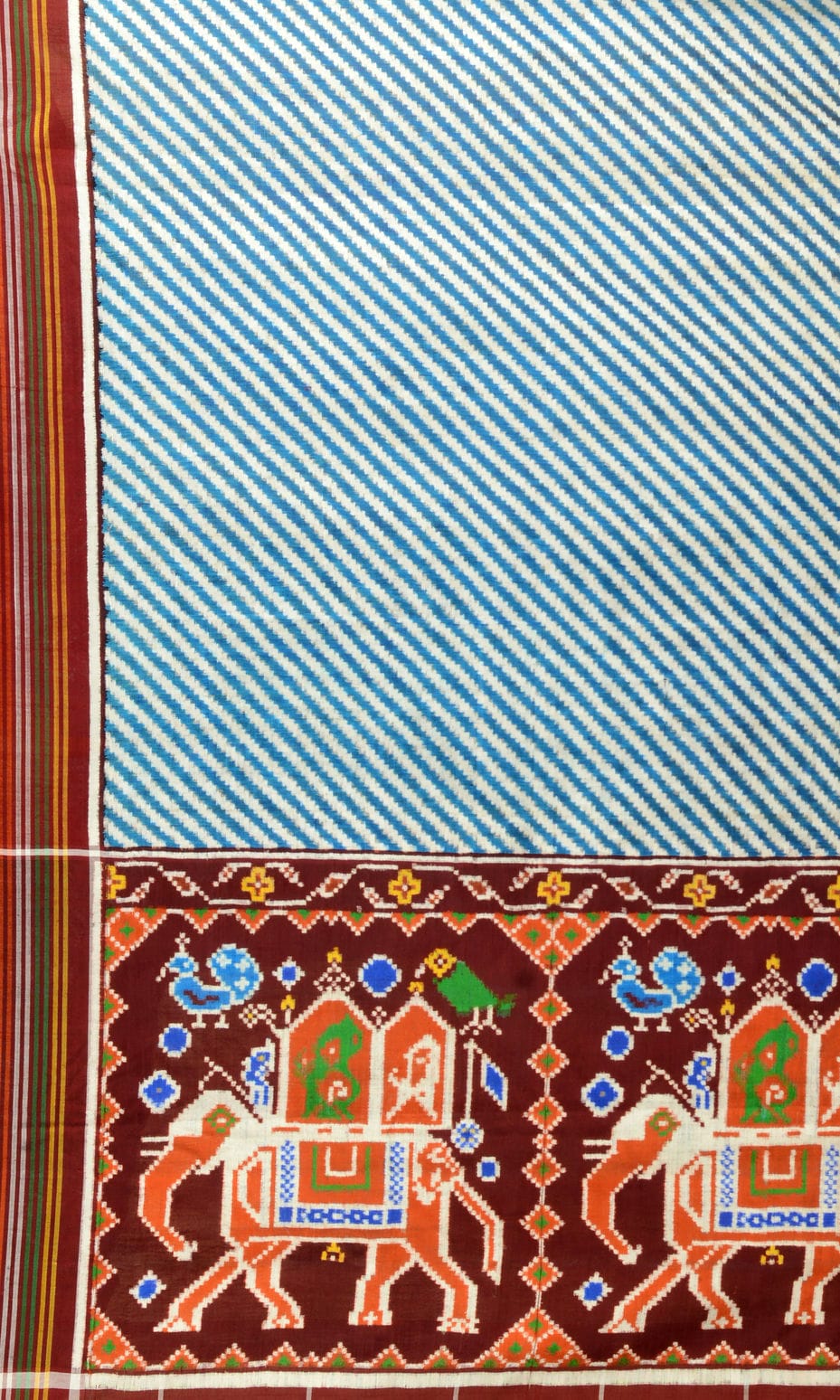 Double Ikat Patola Saree Elephant Laheriya