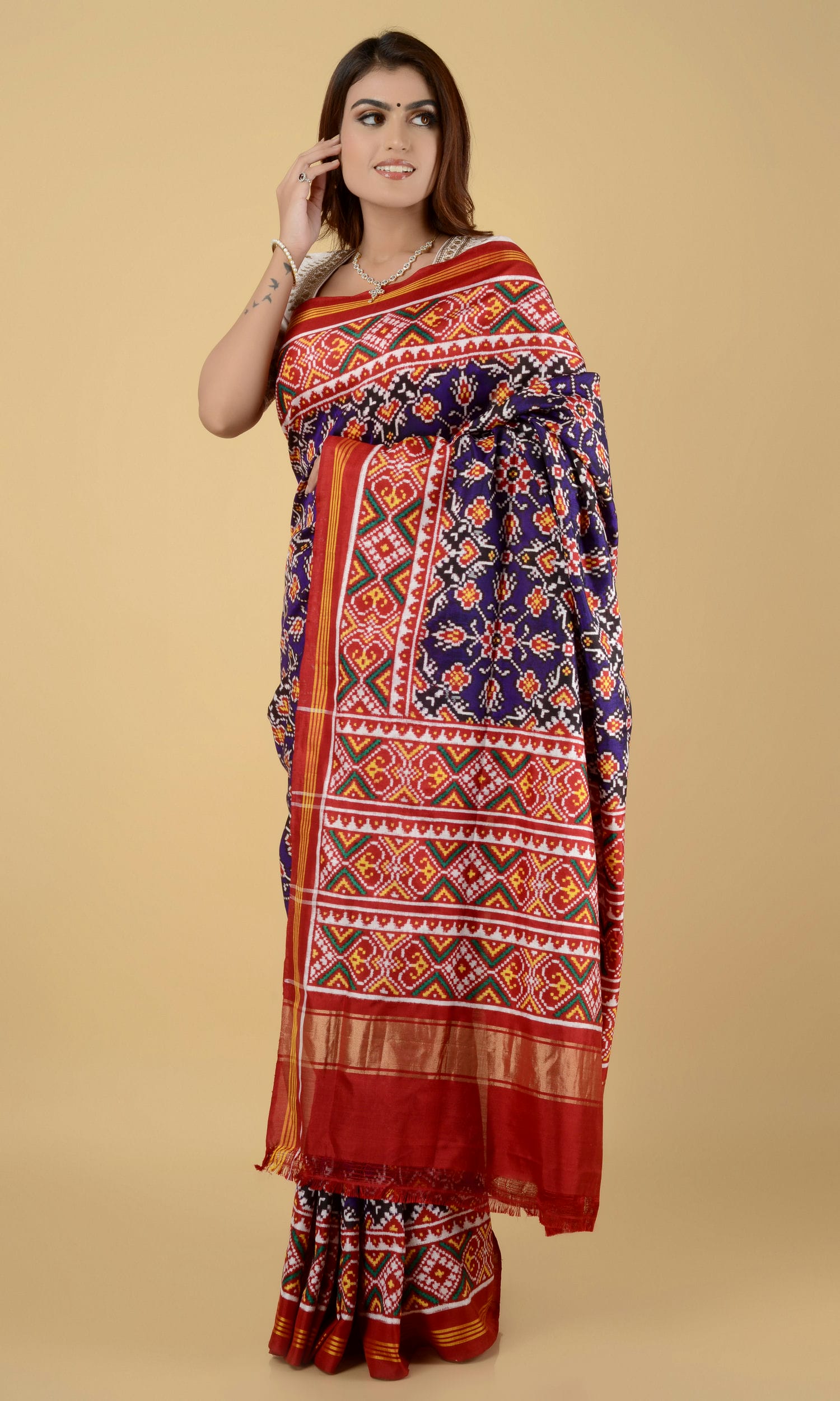 Double Ikat Patola Saree Chhabdi