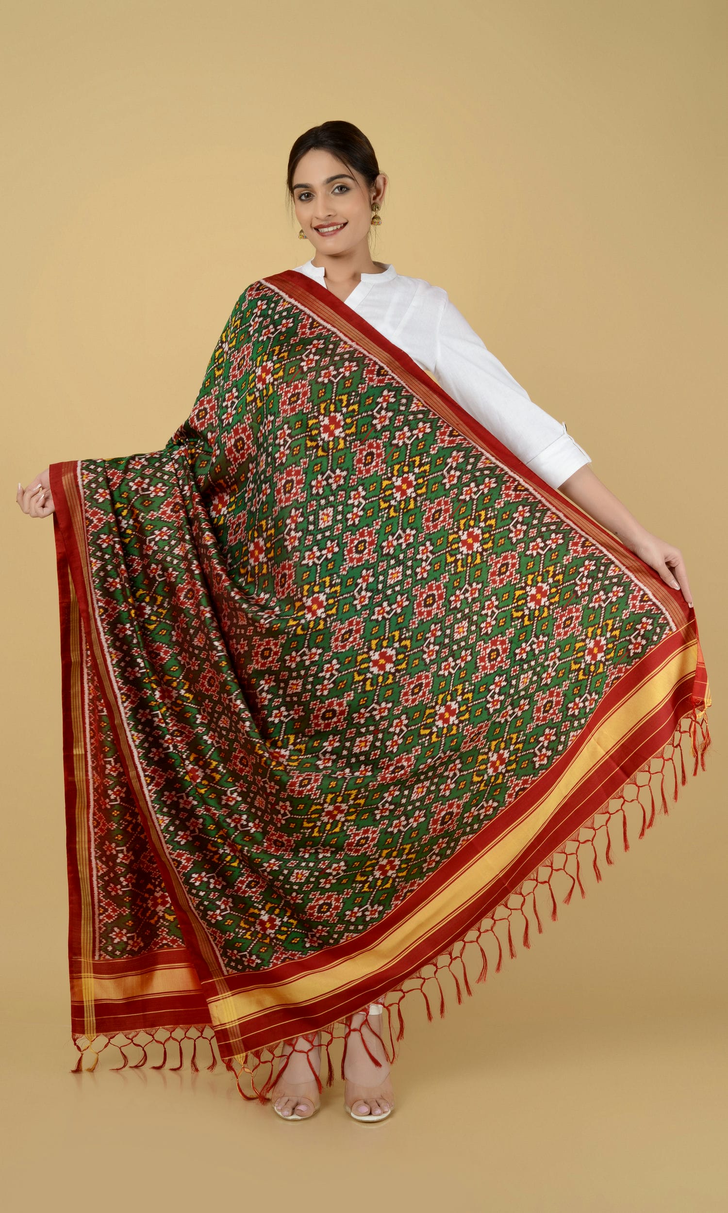 Twill Weave Patola Dupatta Nau Ratan
