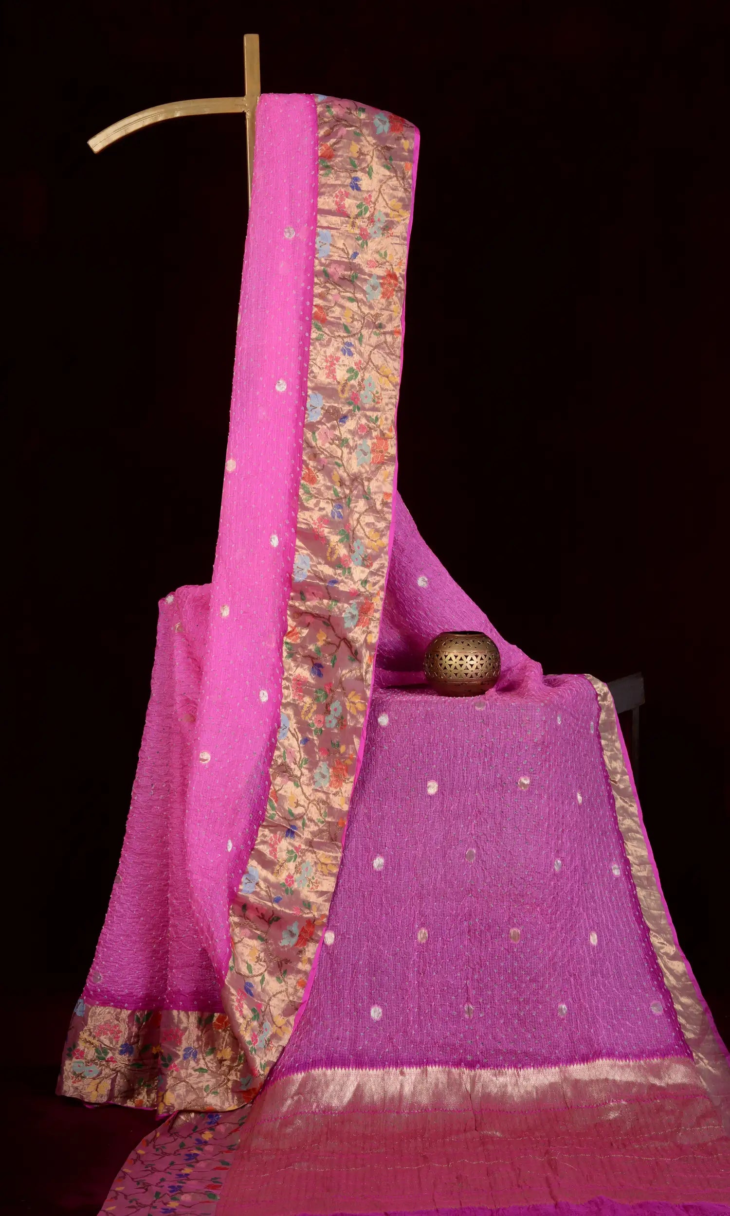 Kota Doriya Banarasi Weave Bandhani Saree