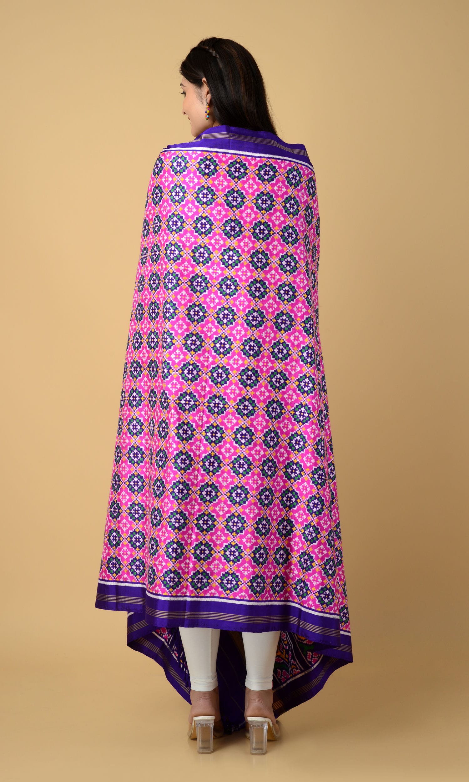 Double Ikat Patola Chanda Dupatta