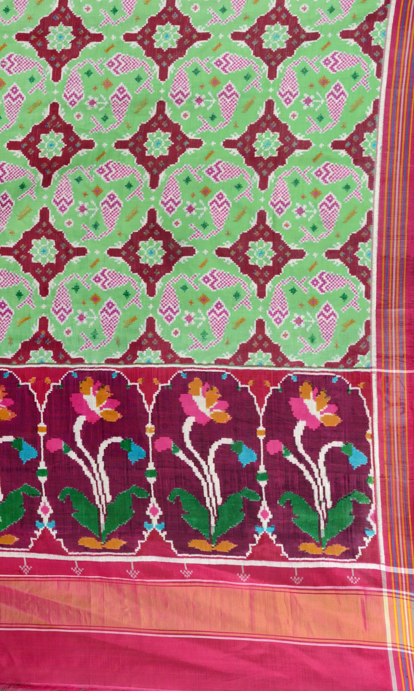 Double Ikat Patola Saree Fish Chhabdi