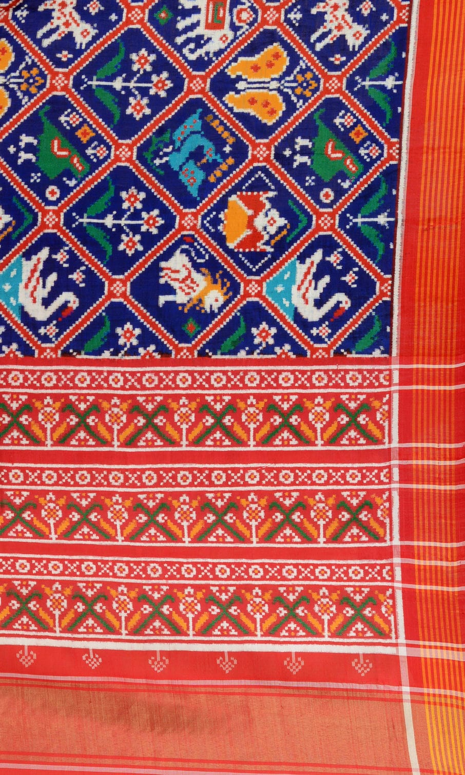 Double Ikat Patola Saree 9 Motifs