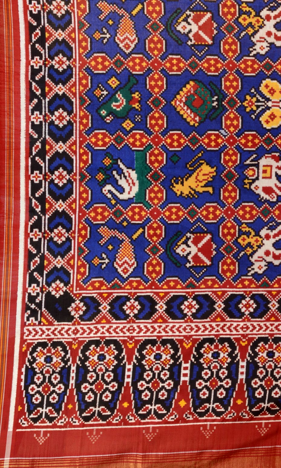 Double Ikat Patola Saree 9 Motifs