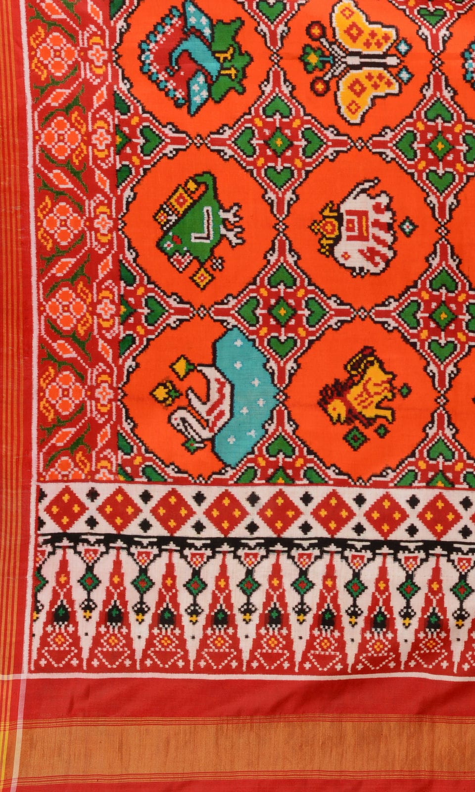 Double Ikat Patola Saree 6 Motifs