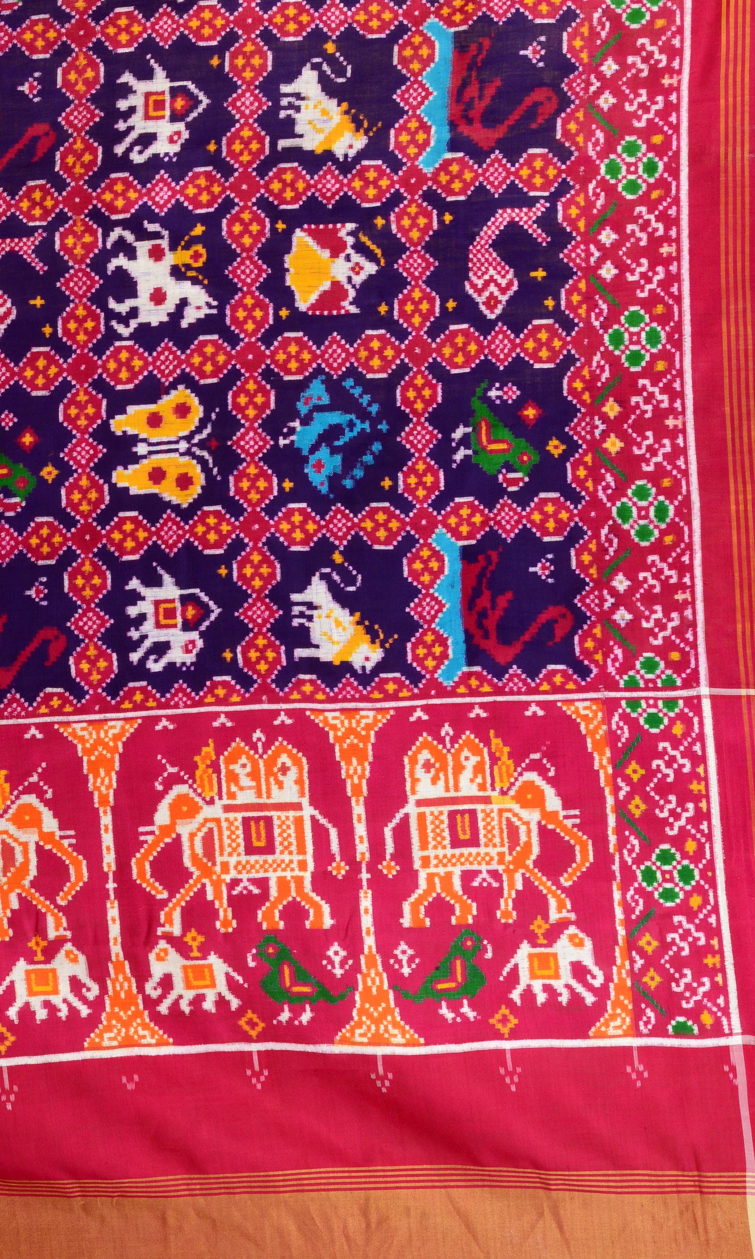 Double Ikat Patola Saree 9 Motifs