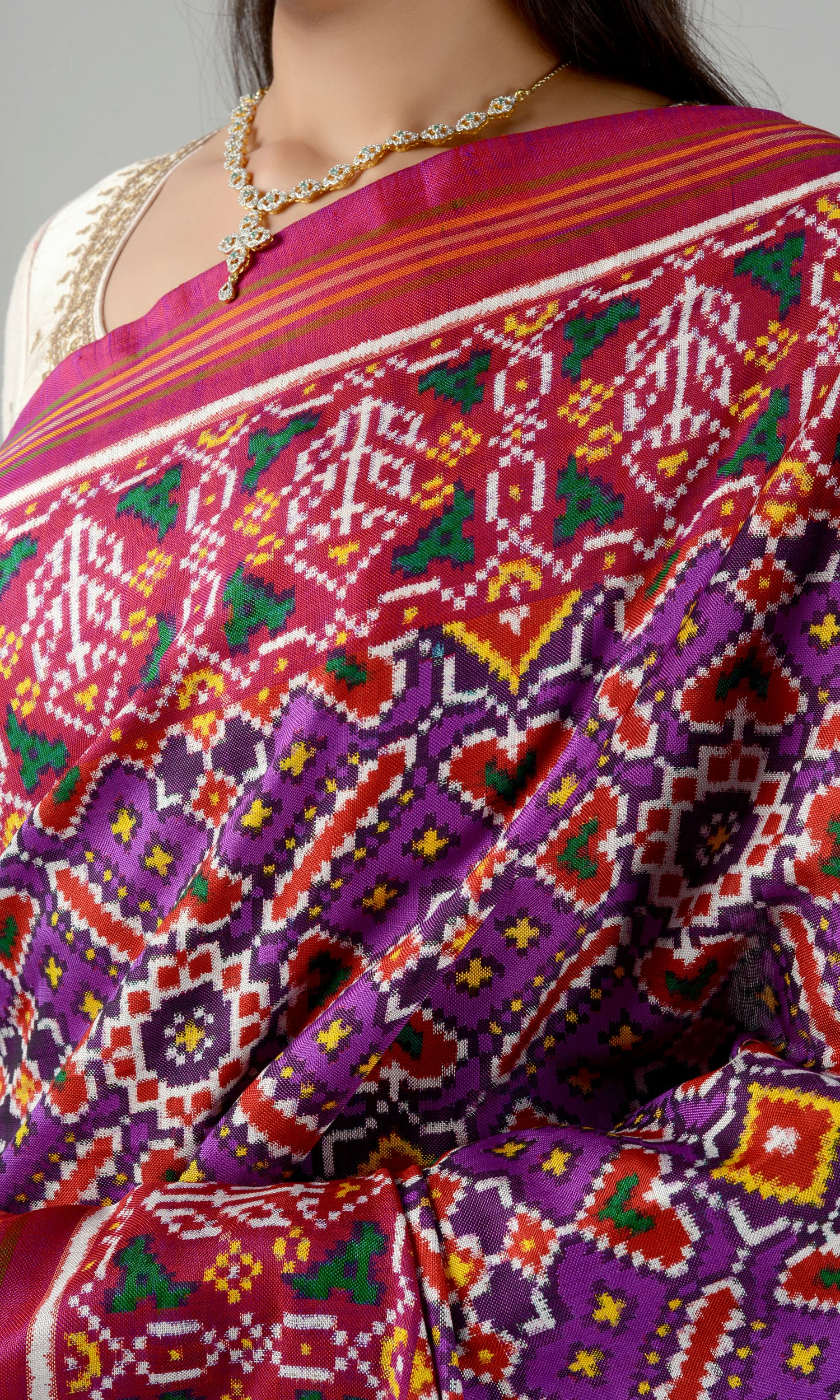 Double Ikat Patola Saree Manekchowk