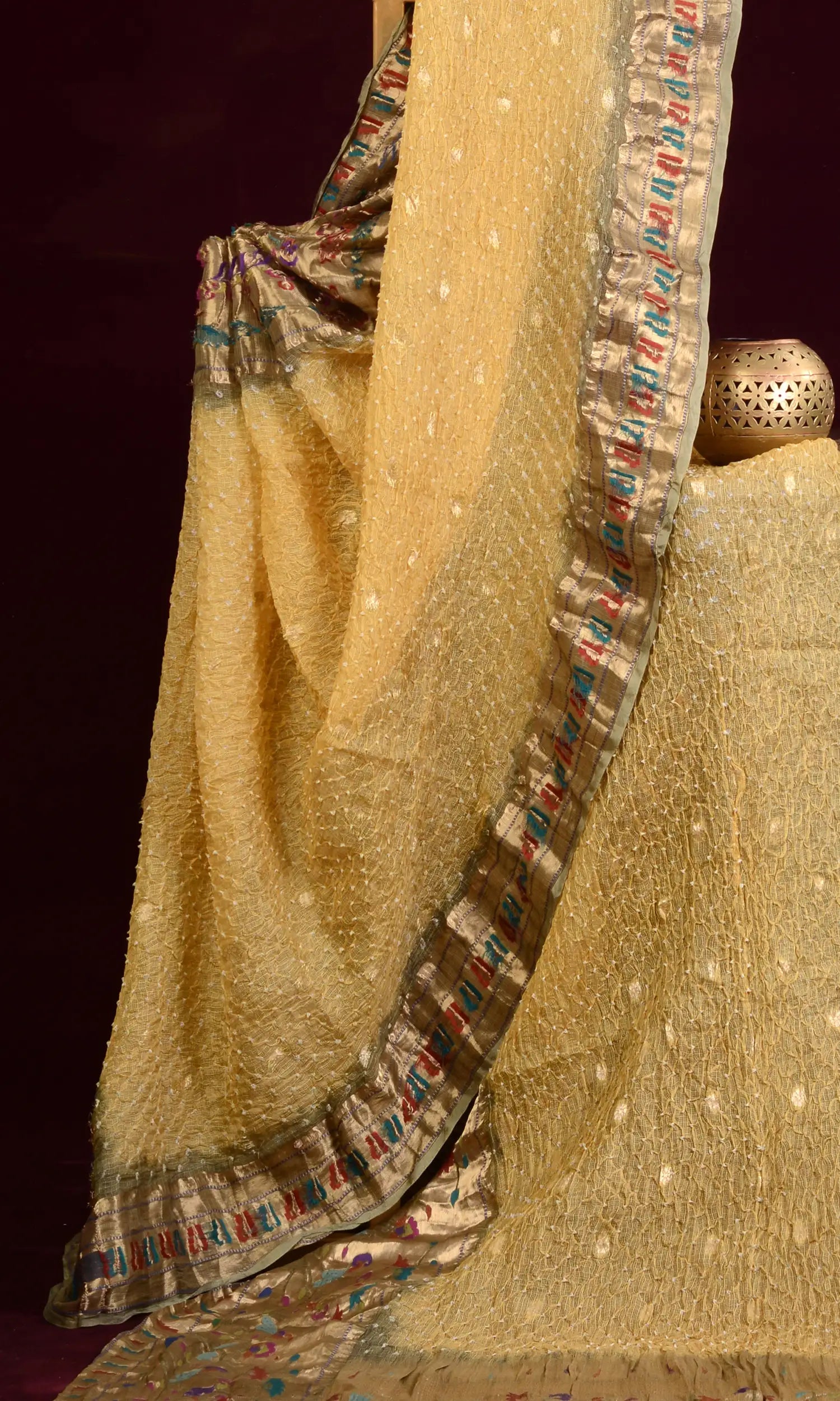 Kota Doriya Paithani Weave Bandhani Saree