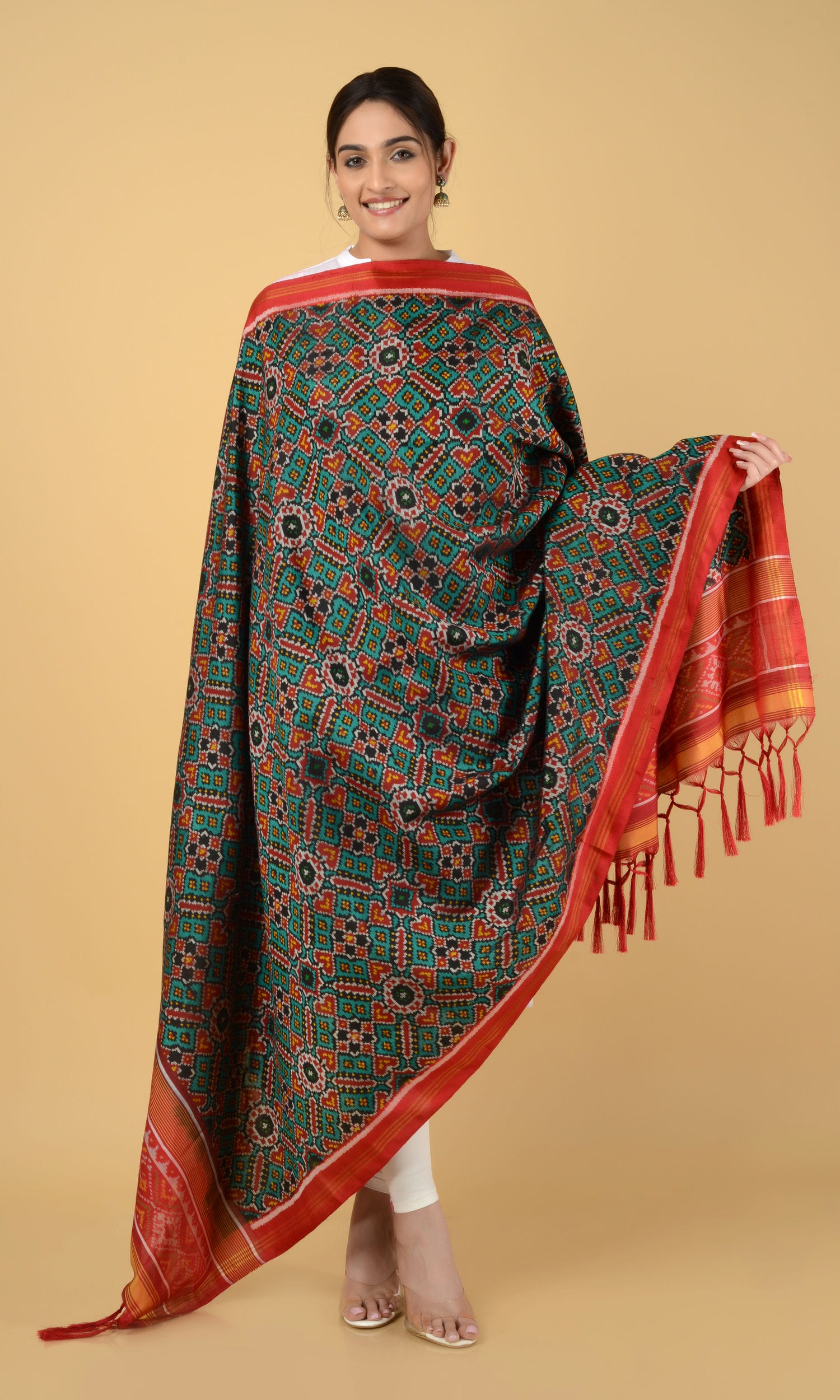 Single Ikat Patola Dupatta Manekchowk