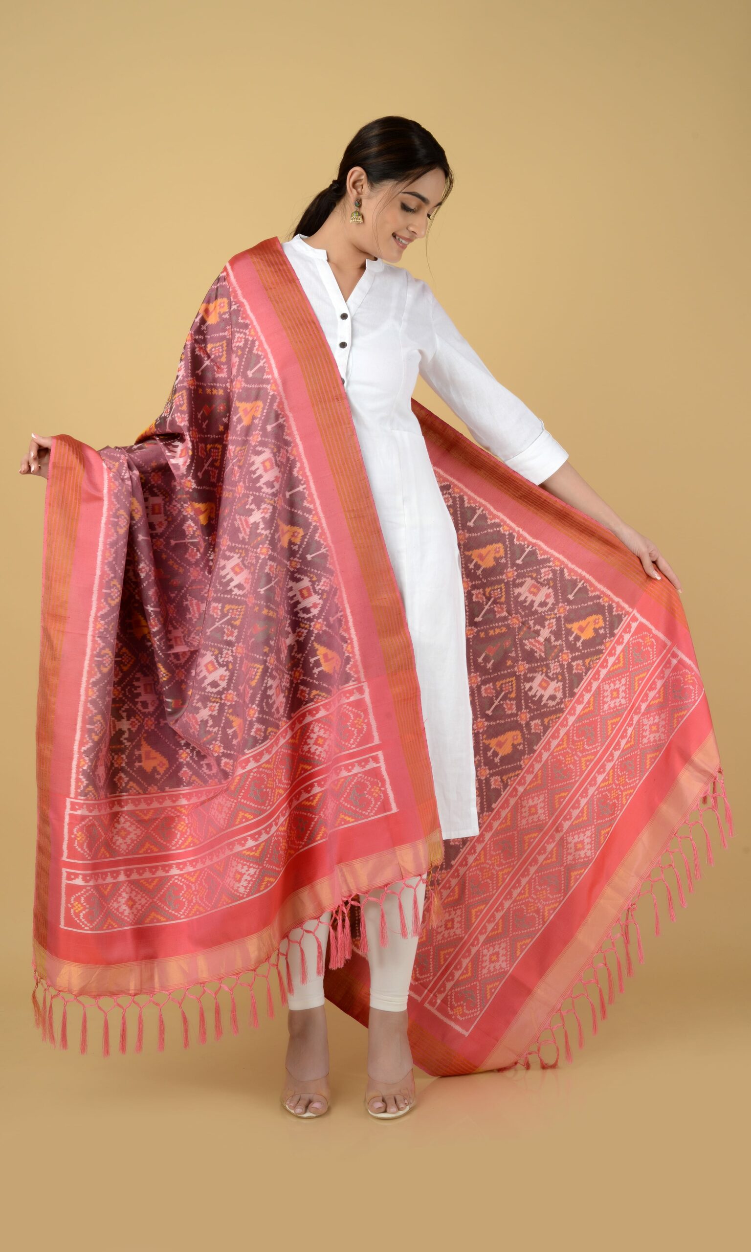 Single Ikat Patola Dupatta Nari Kunj