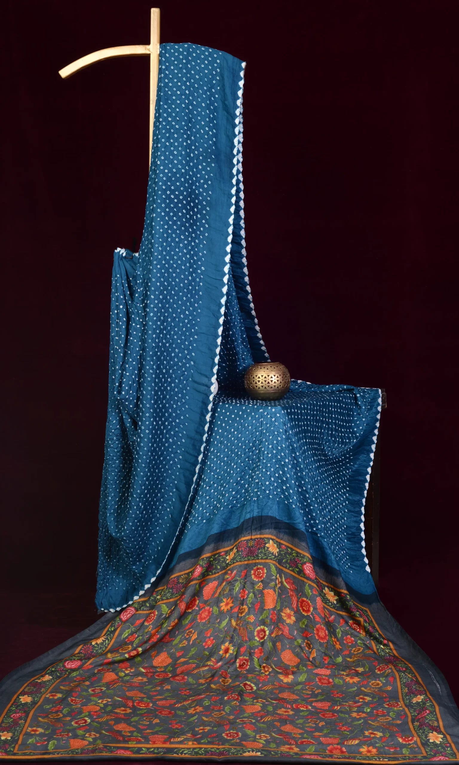 Pichhwai Bandhani Saree