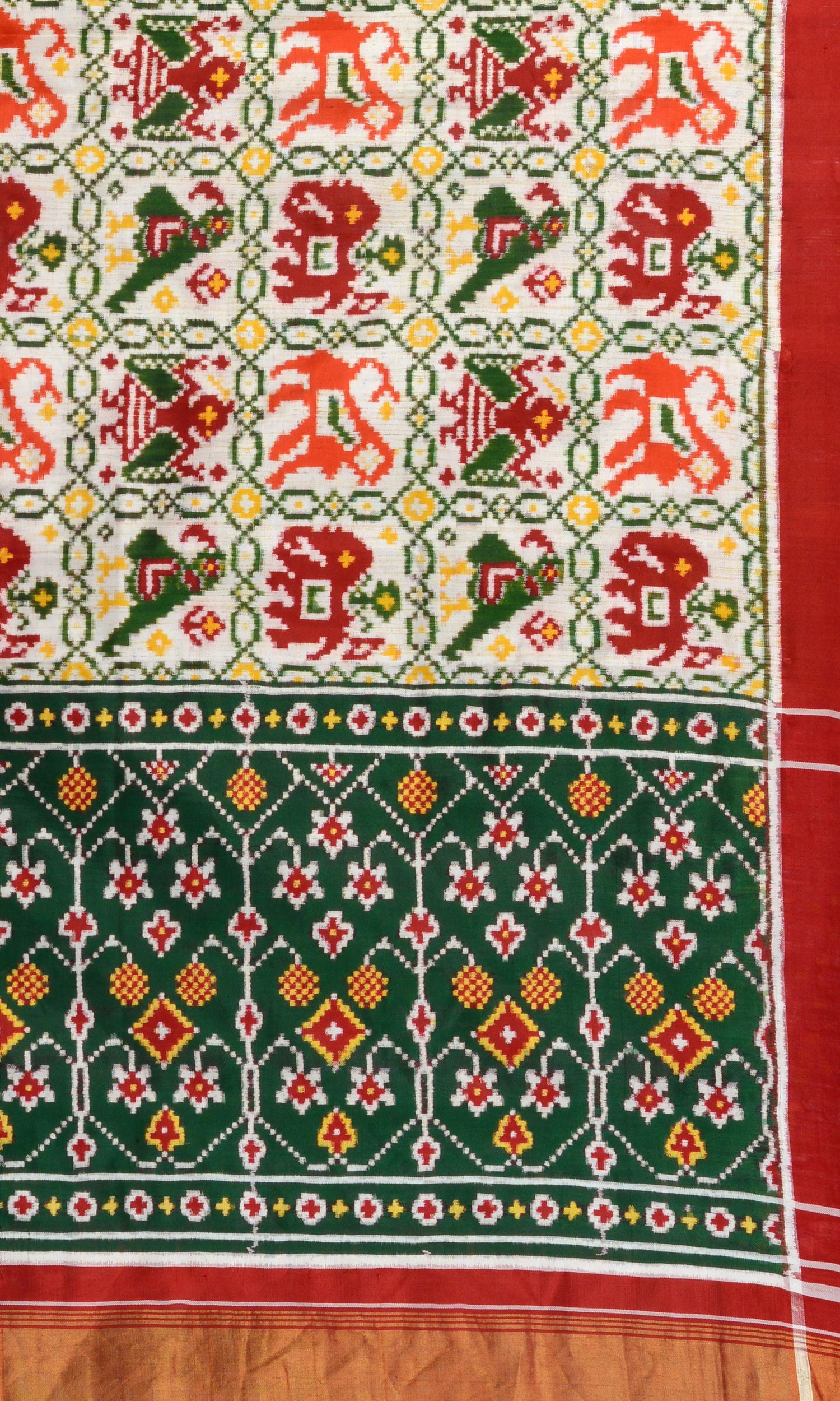 Double Ikat Patola Saree Nari Kunj Natural Dye Patola
