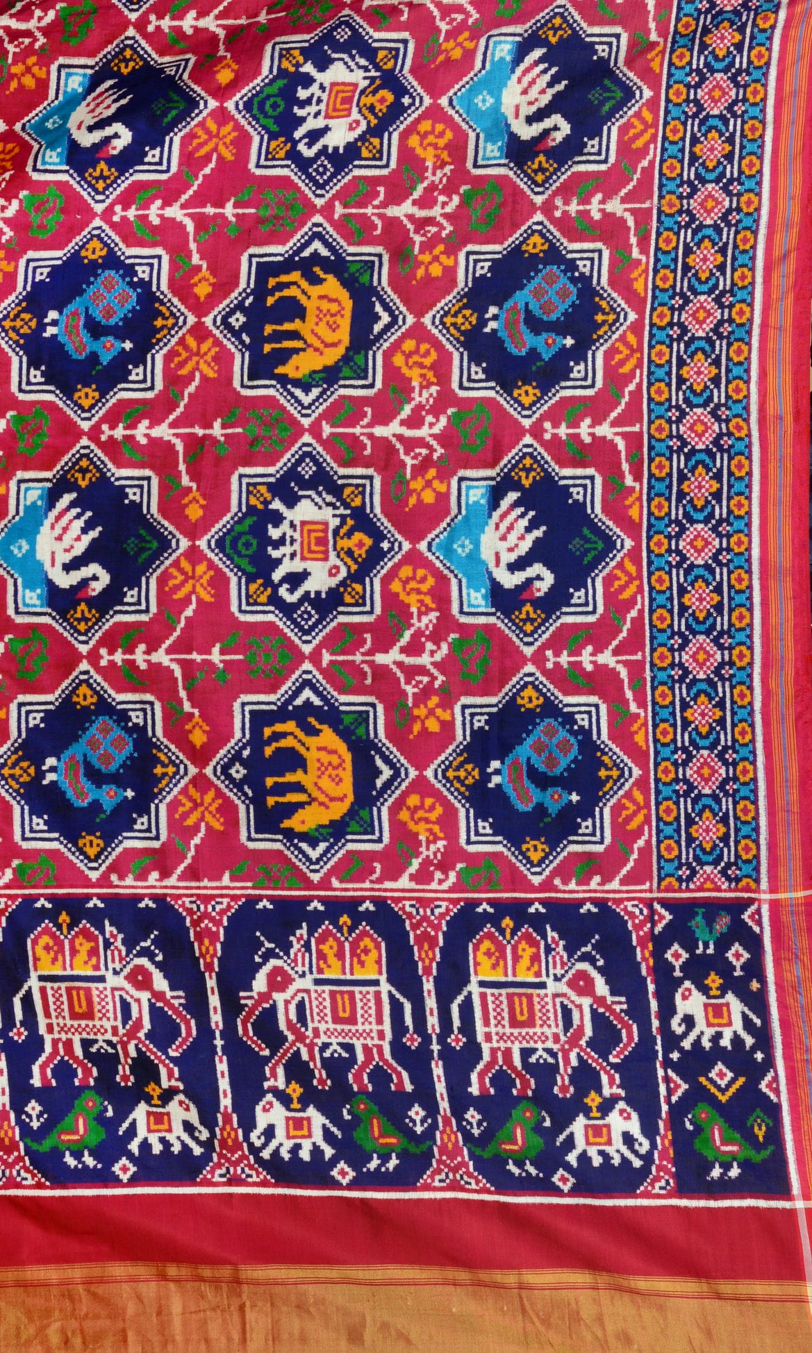 Double Ikat Patola Saree Multi Figure