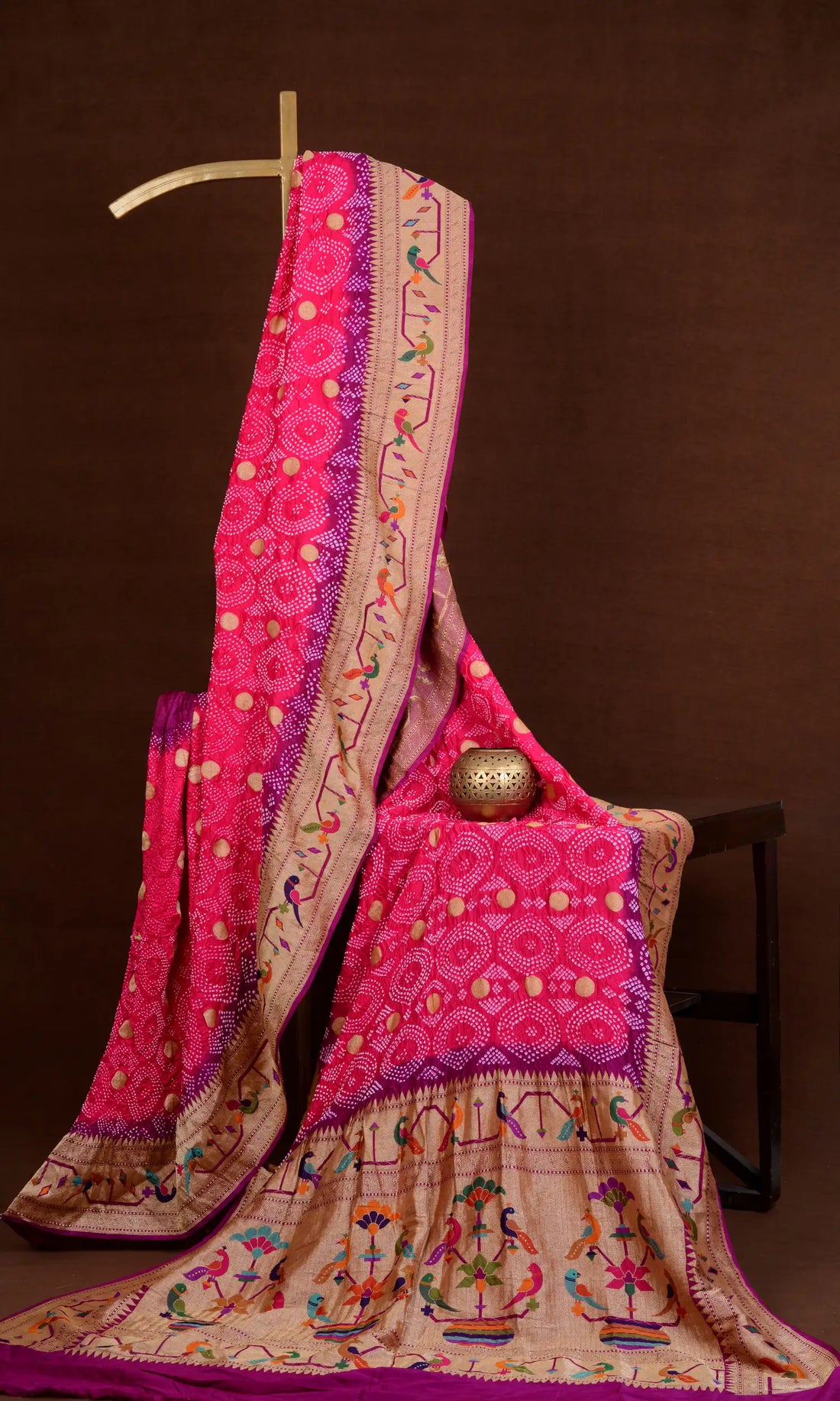Paithani Bandhani Saree