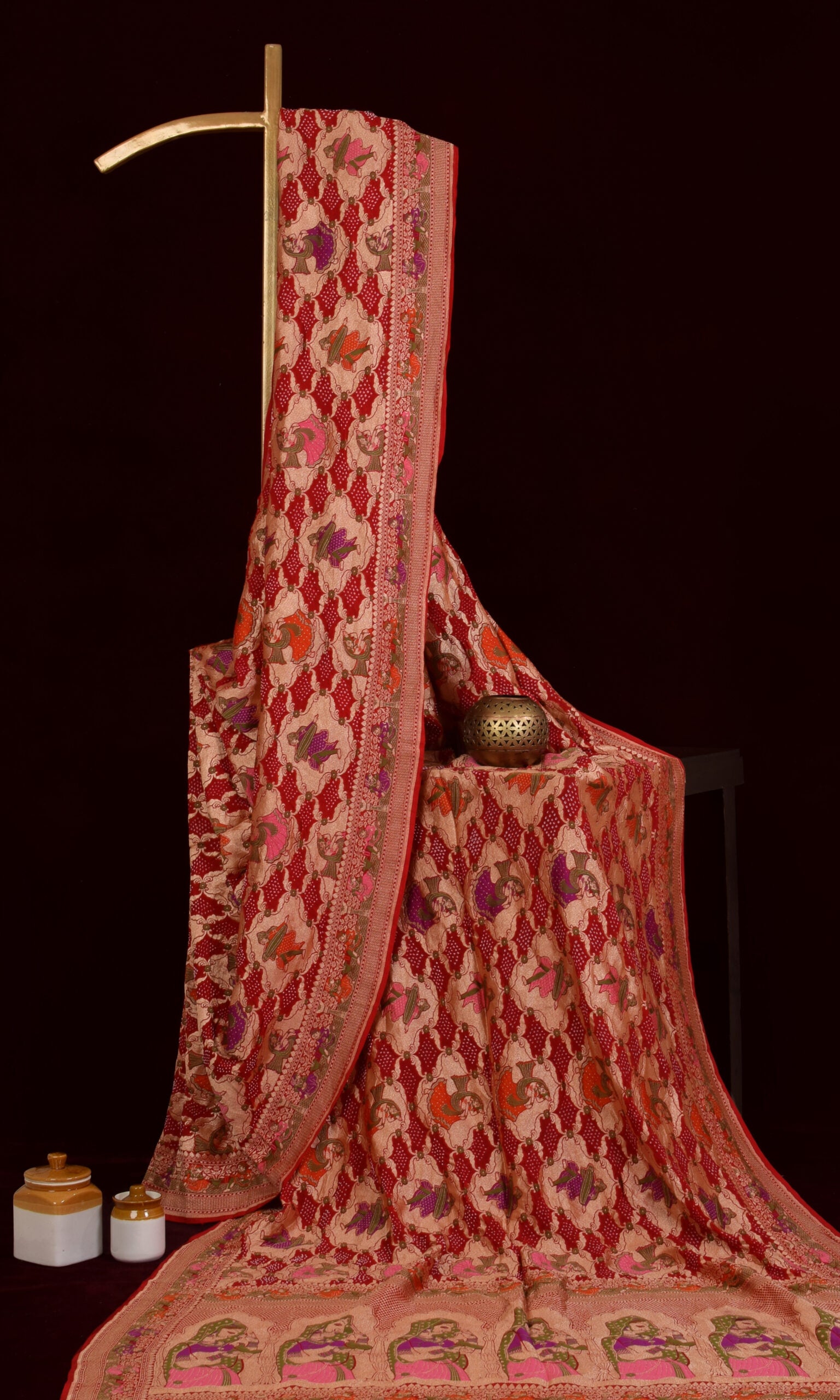 Banarasi Patola Weave Bandhani Saree