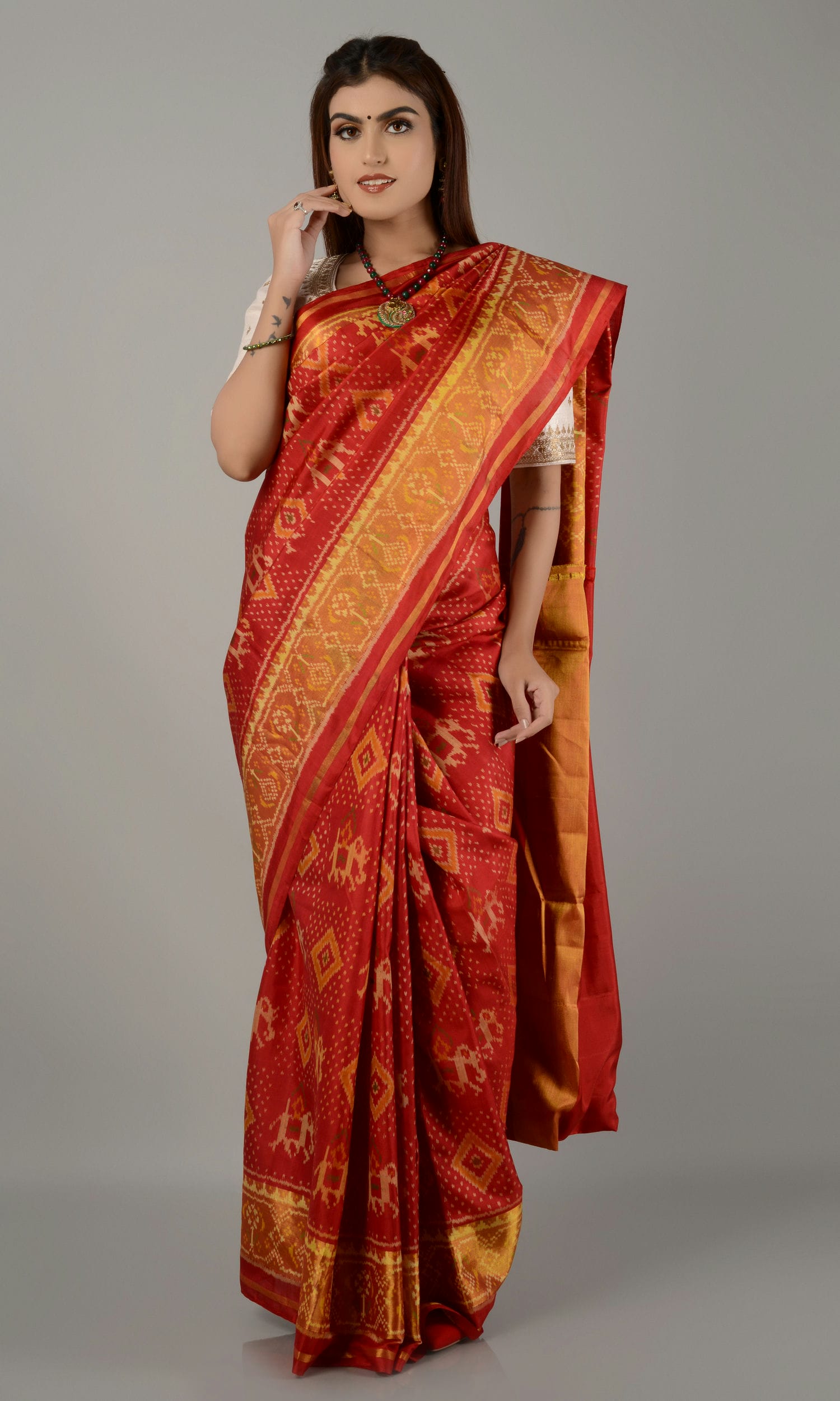 Rajkoti Patola Saree Hathi Chanda