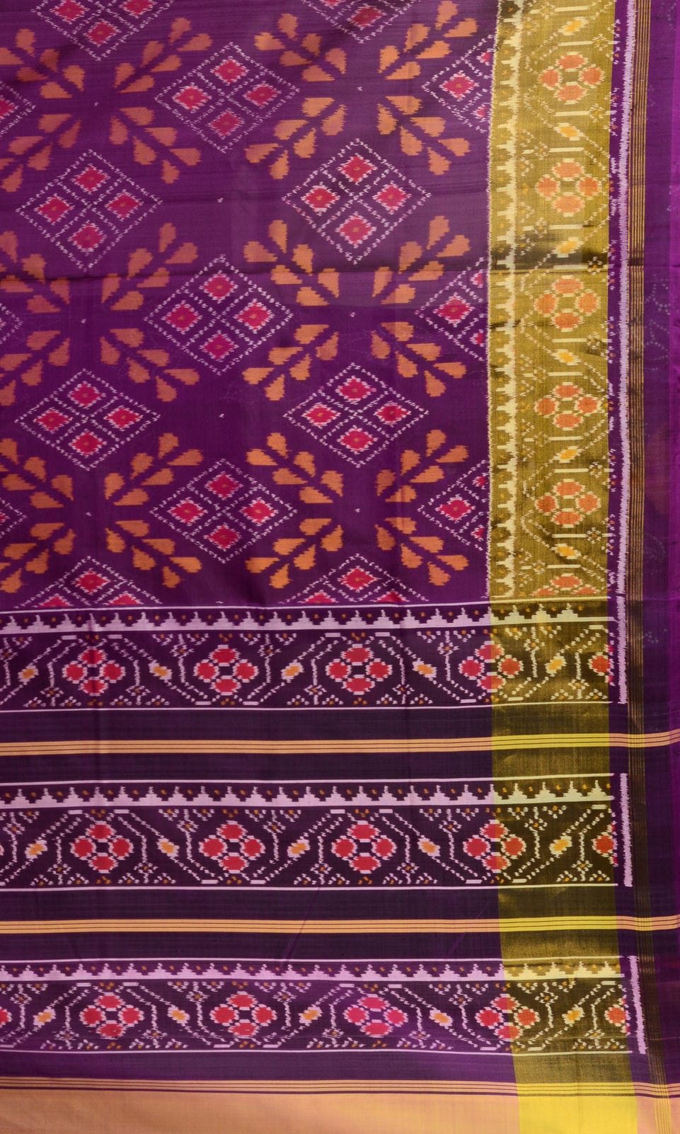 Rajkoti Patola Saree Chanda Flower