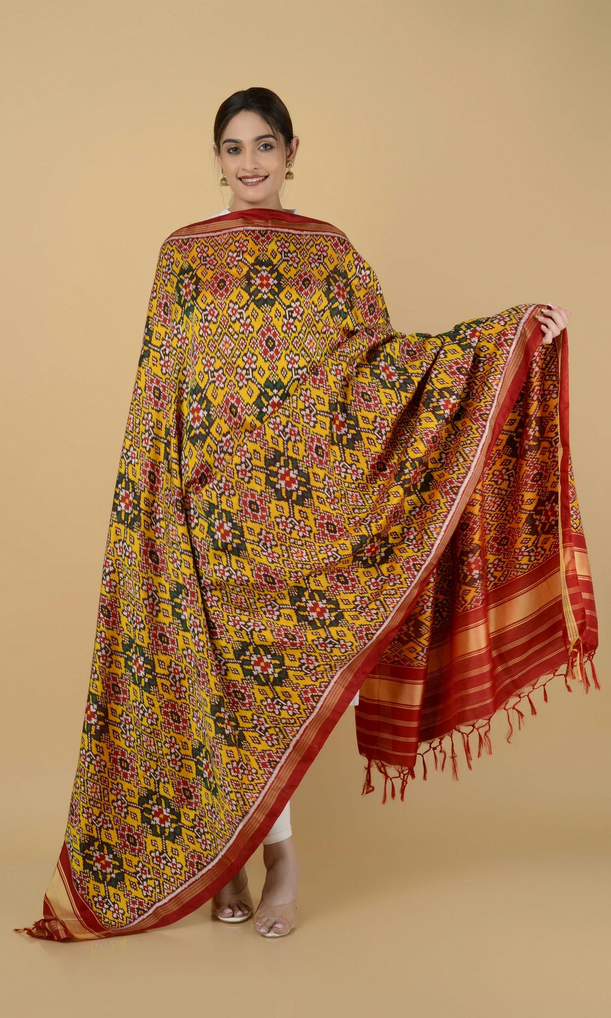 Twill Weave Patola Dupatta Nau Ratan