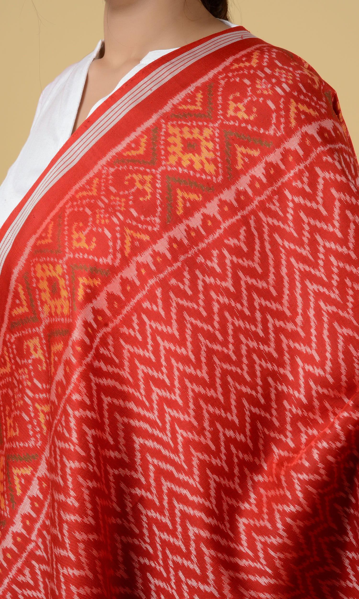 Twill Weave Patola Dupatta Laheriya