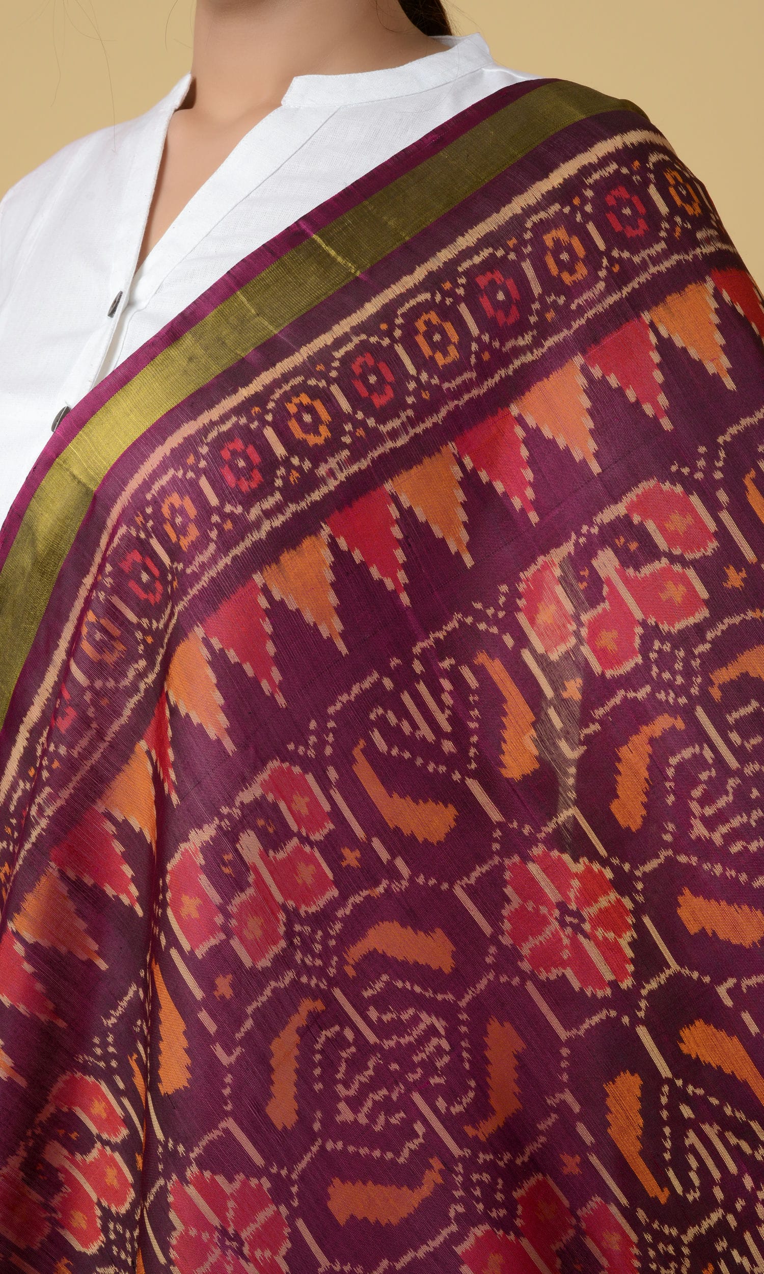 Rajkoti Patola Dupatta Flowers